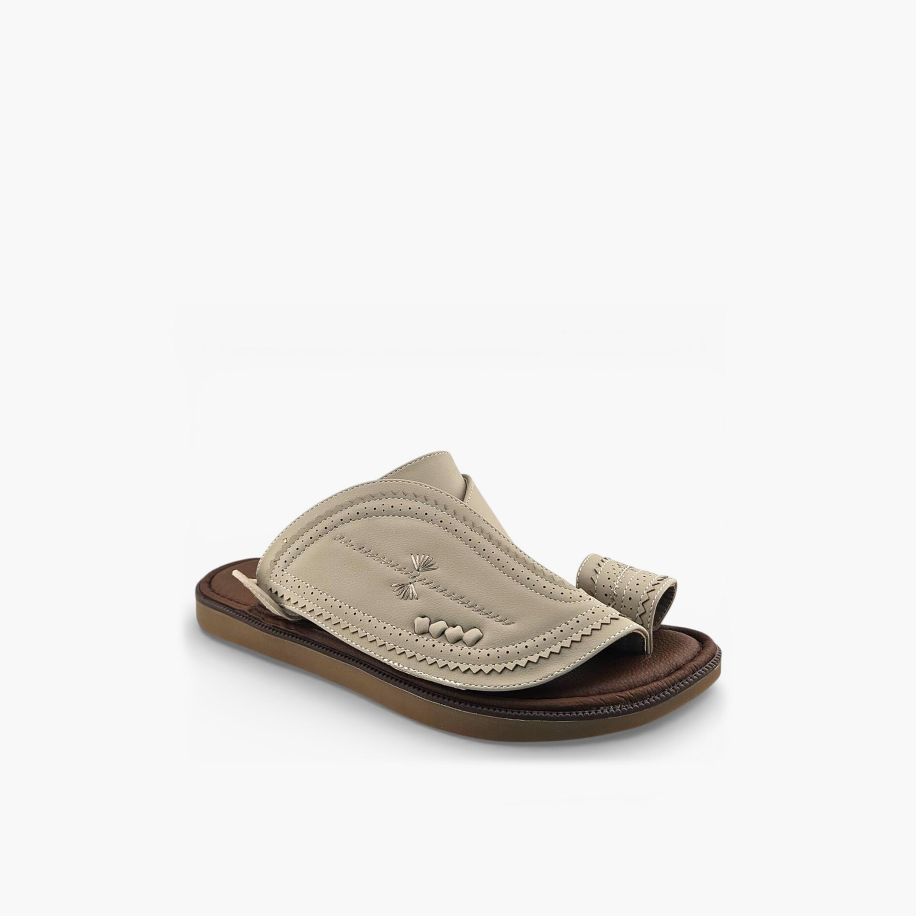 صندل عربي رجالي من ألفانوس بدون رباط – فخامة خالصة | 2602826-men-shoes-sandals-image-1