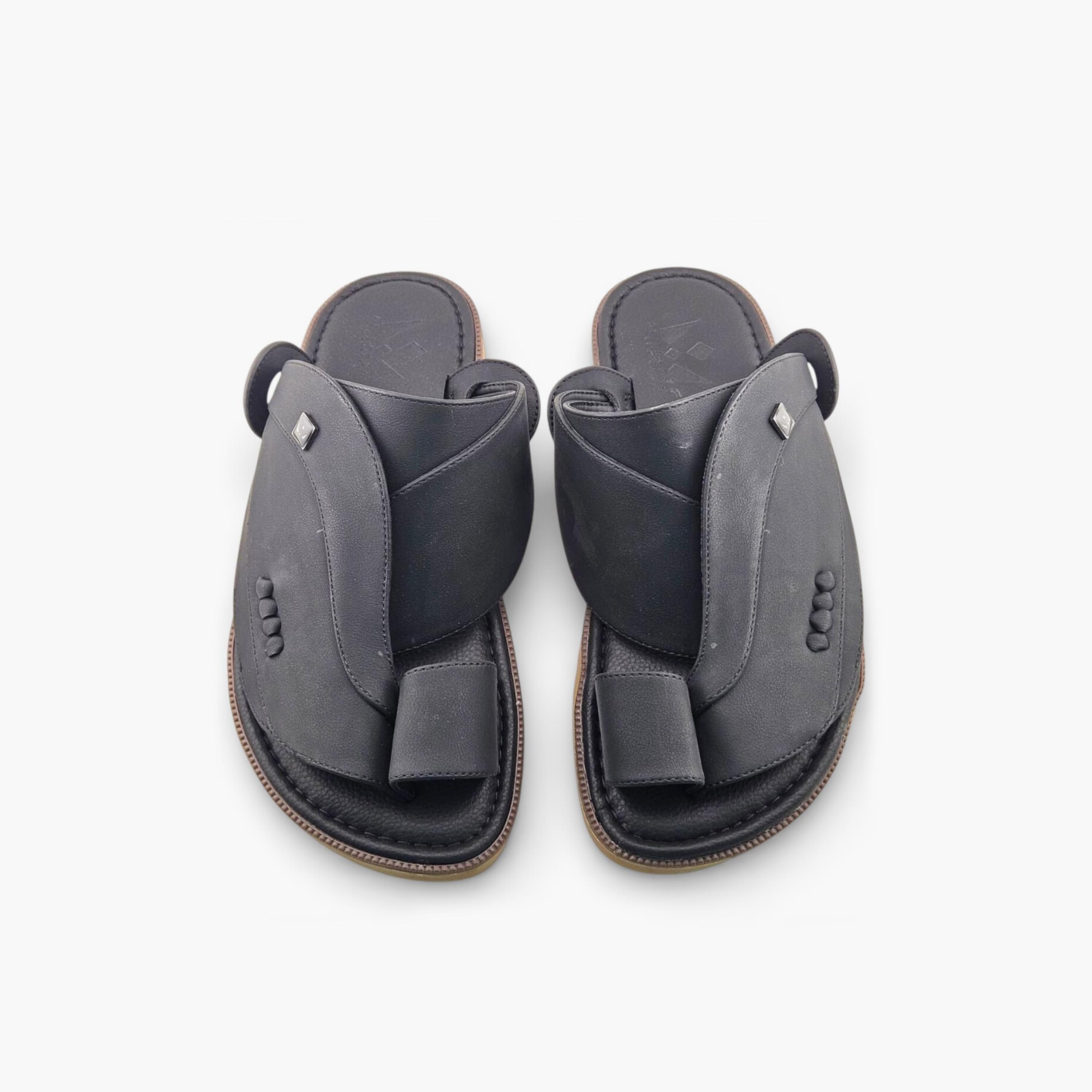 Al Fanoos Men's Slip On Signature Royale Arabic Sandals | 2602830-men-shoes-sandals-image-3