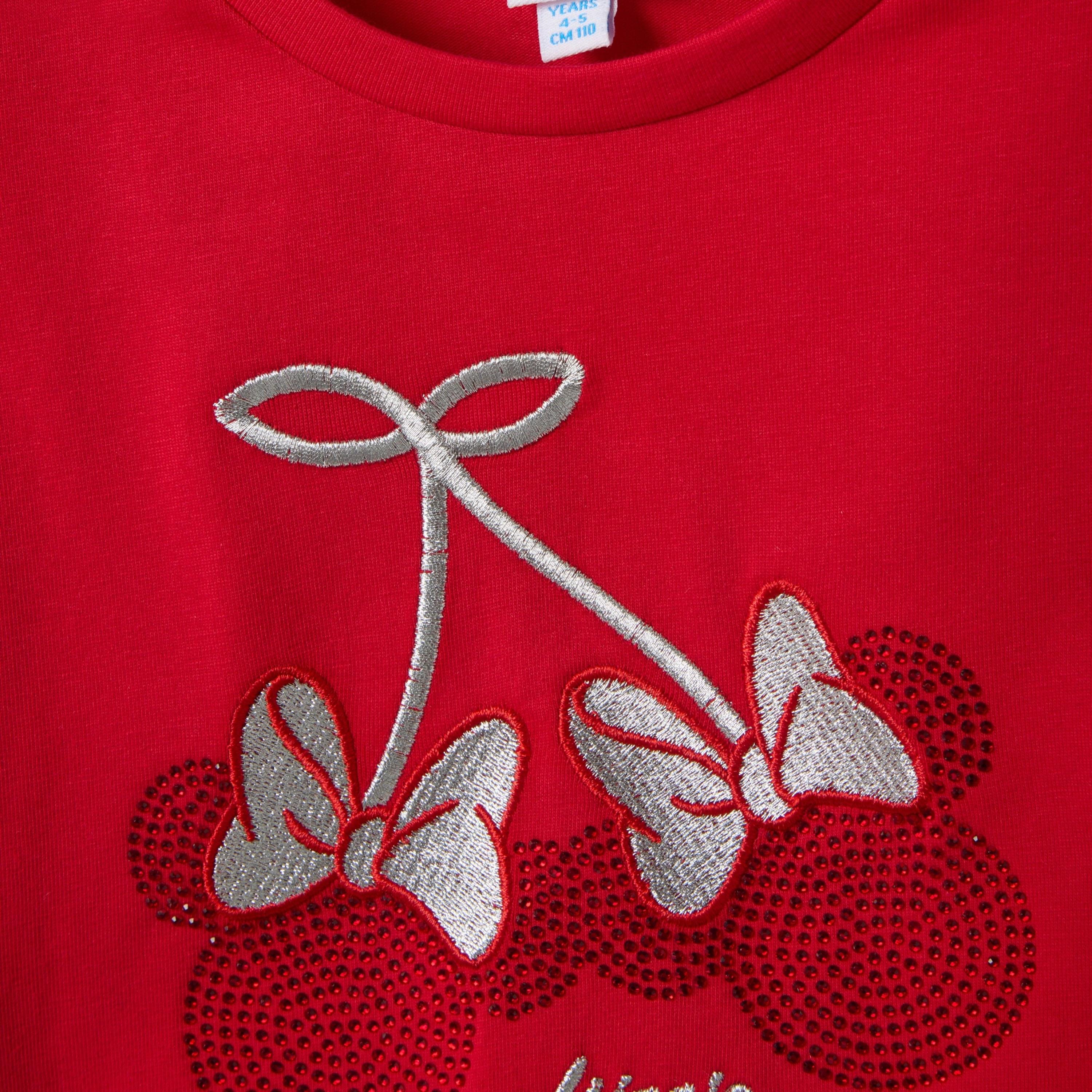 تيشيرت مطرز أكمام قصيرة بتصميم ميني ماوس من أو في إس-girls-clothing-tshirts-image-3