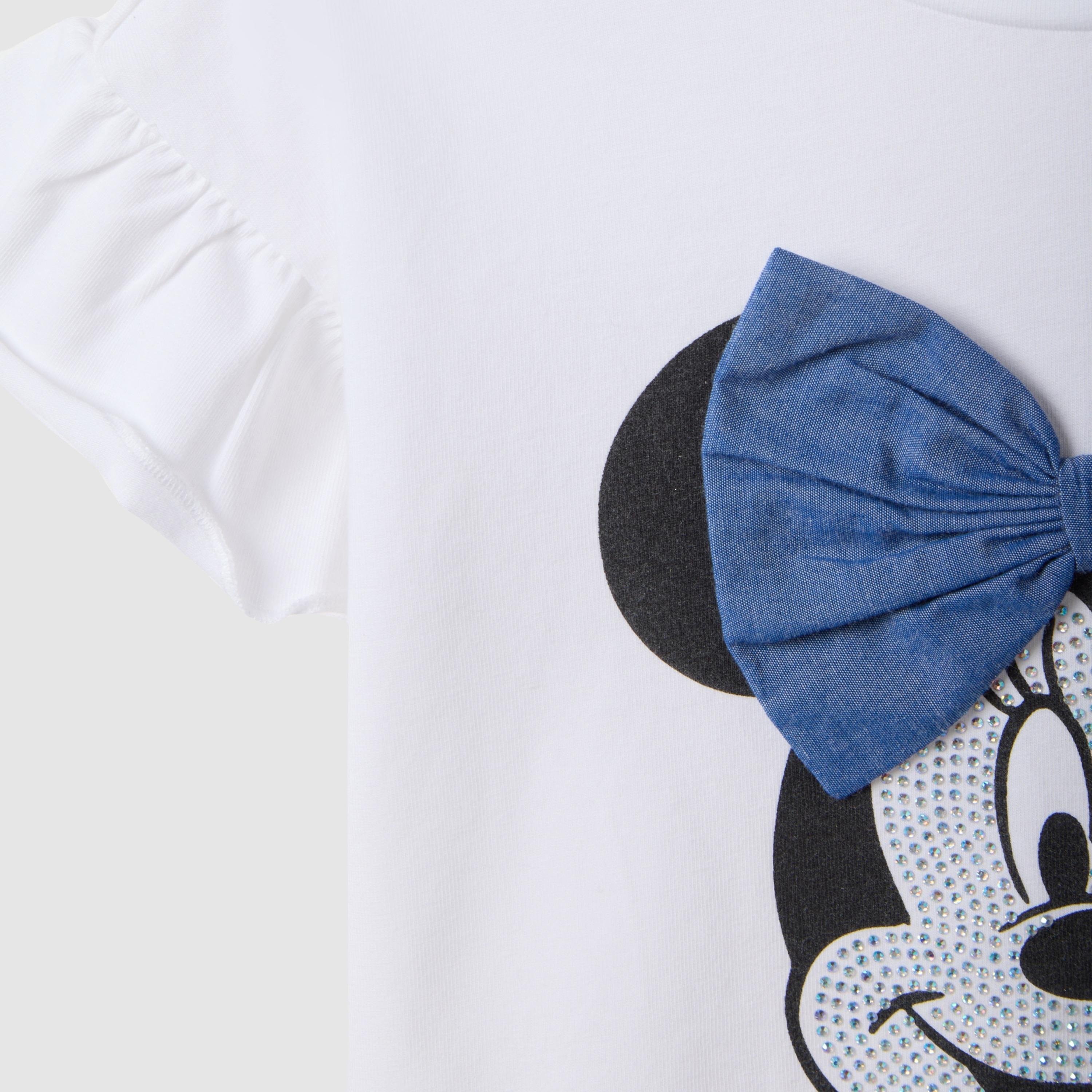 تيشيرت مزين أكمام قصيرة بتصميم ميني ماوس من أو في إس-girls-clothing-tshirts-image-3