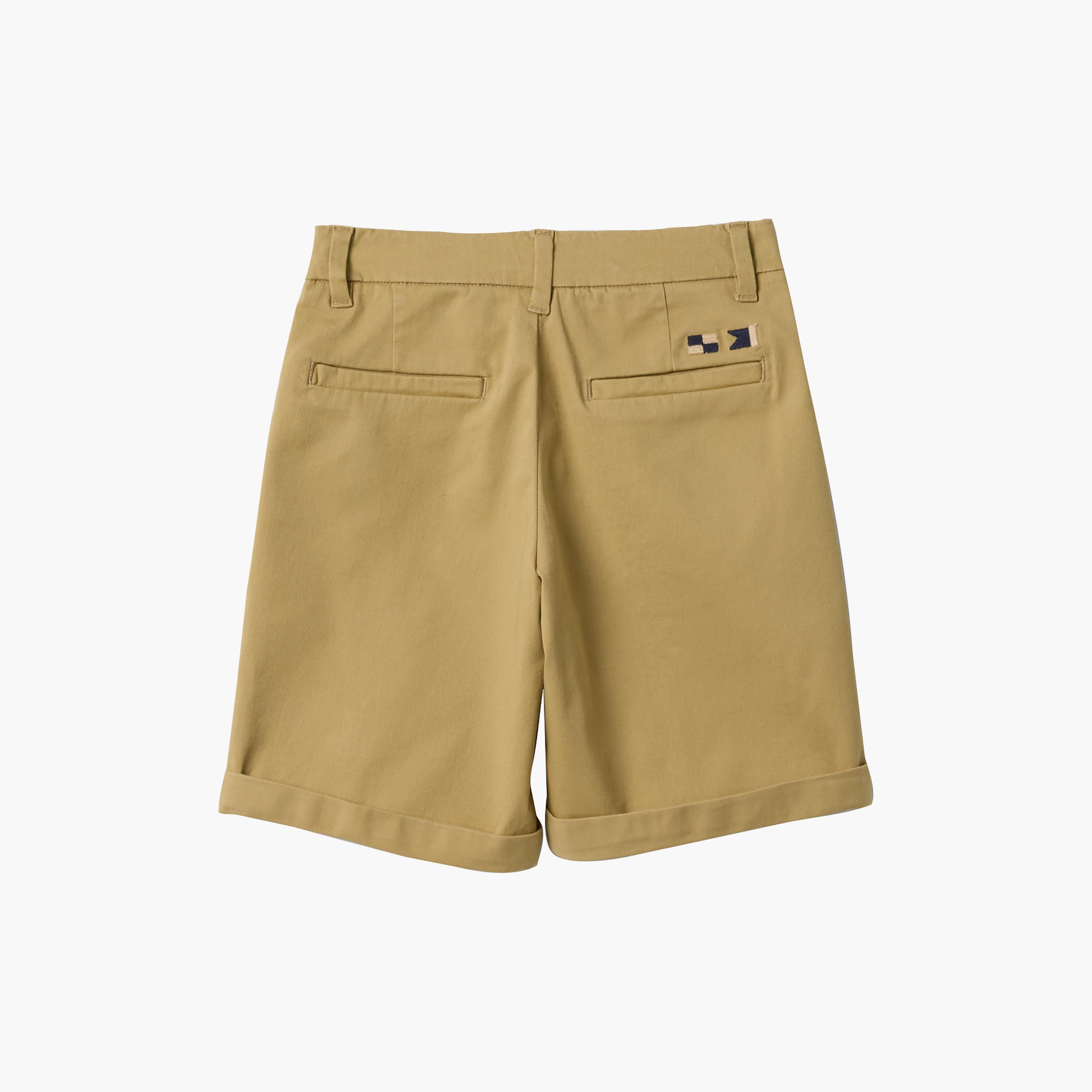 OVS Cotton Blend Buttoned Chinos Shorts-boys-clothing-bottoms-shorts-image-2