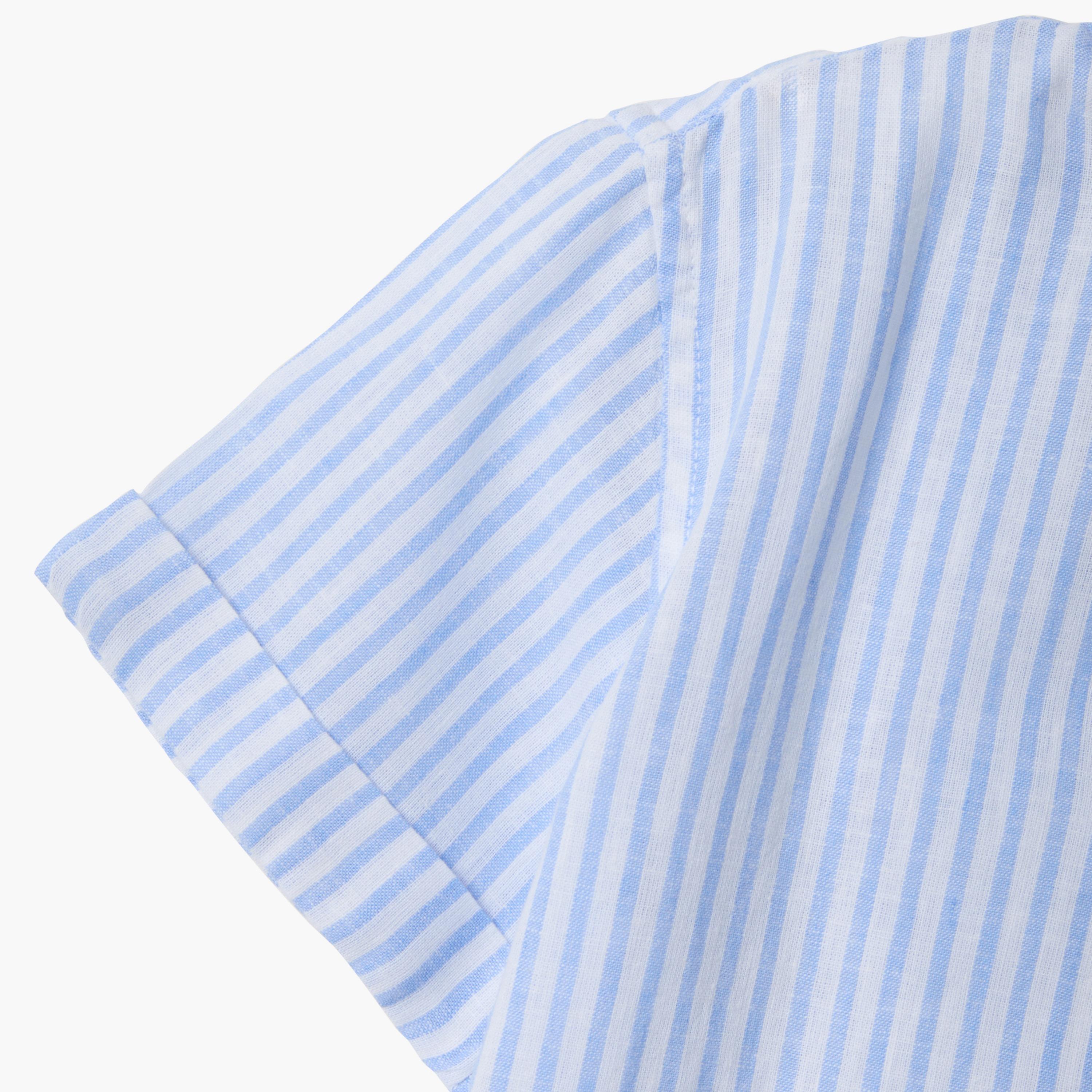قميص مخطط رأسياً بأكمام قصيرة وقصة عادية (ريجيلار فيت) من أو في إس-boys-clothing-shirts-image-4