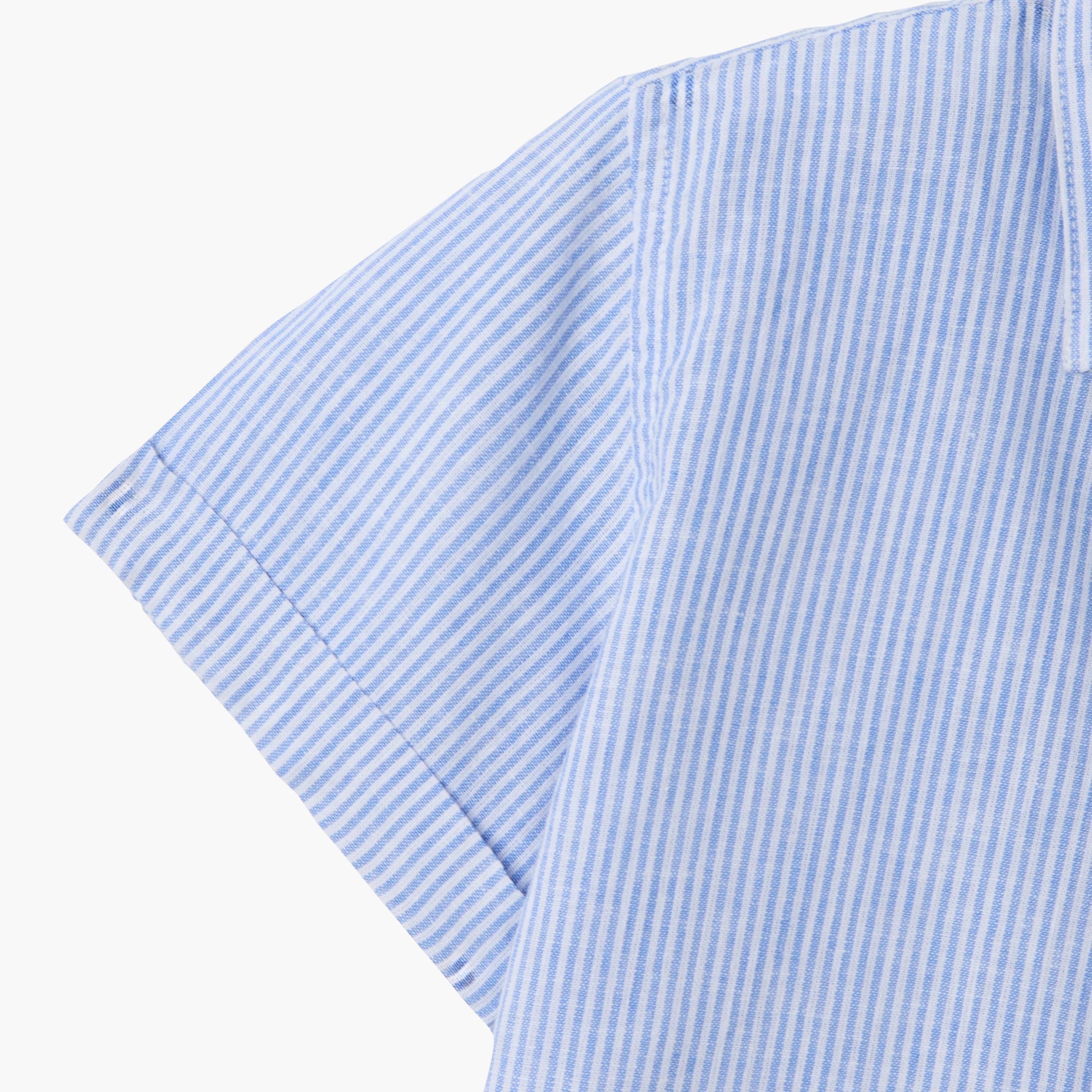 قميص مخطط رأسياً بأكمام قصيرة وقصة عادية (ريجيلار فيت) من أو في إس-boys-clothing-shirts-image-4