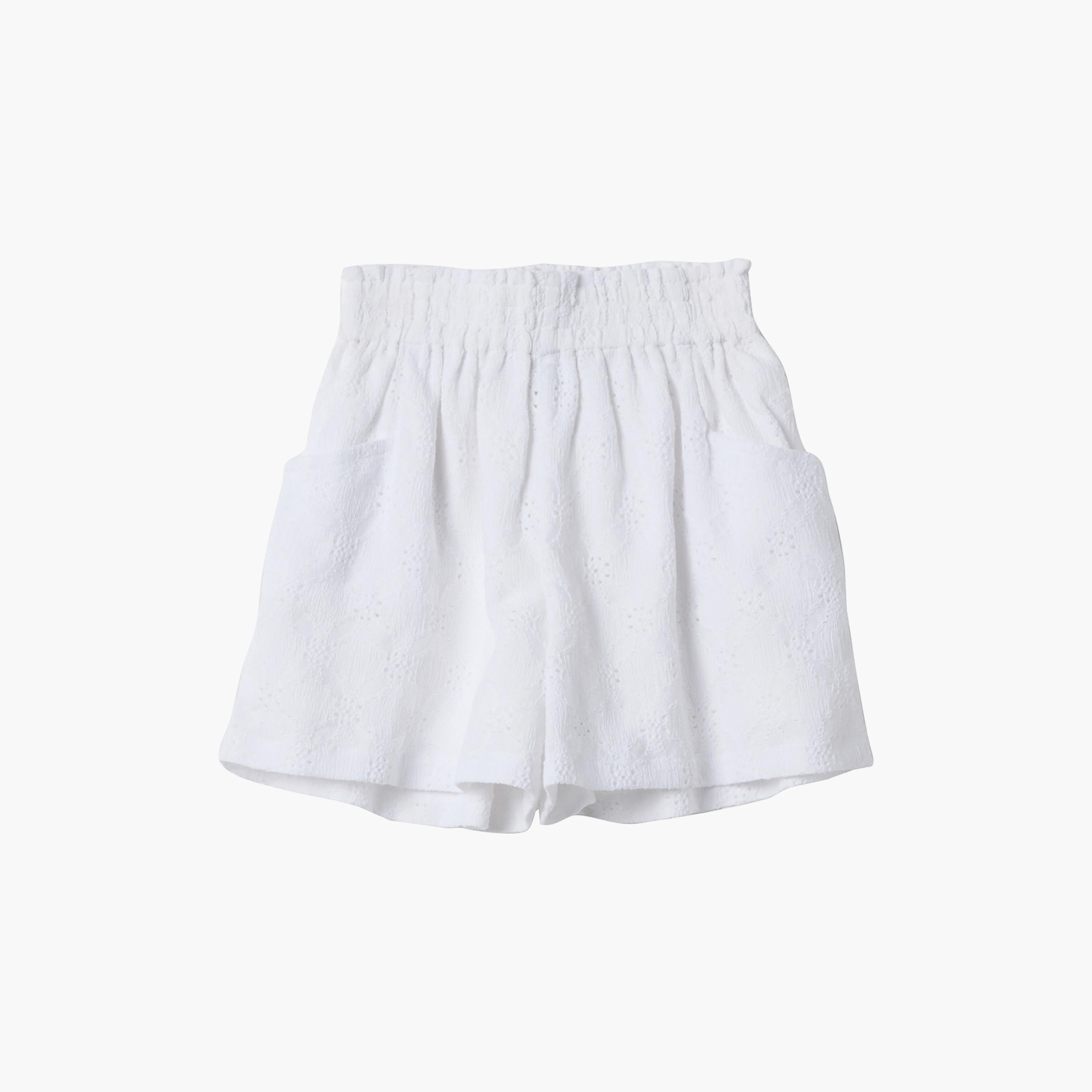 شورت مطاطي بقصة عادية وخصر مرن من أوه في إس-girls-clothing-bottoms-shorts-image-1