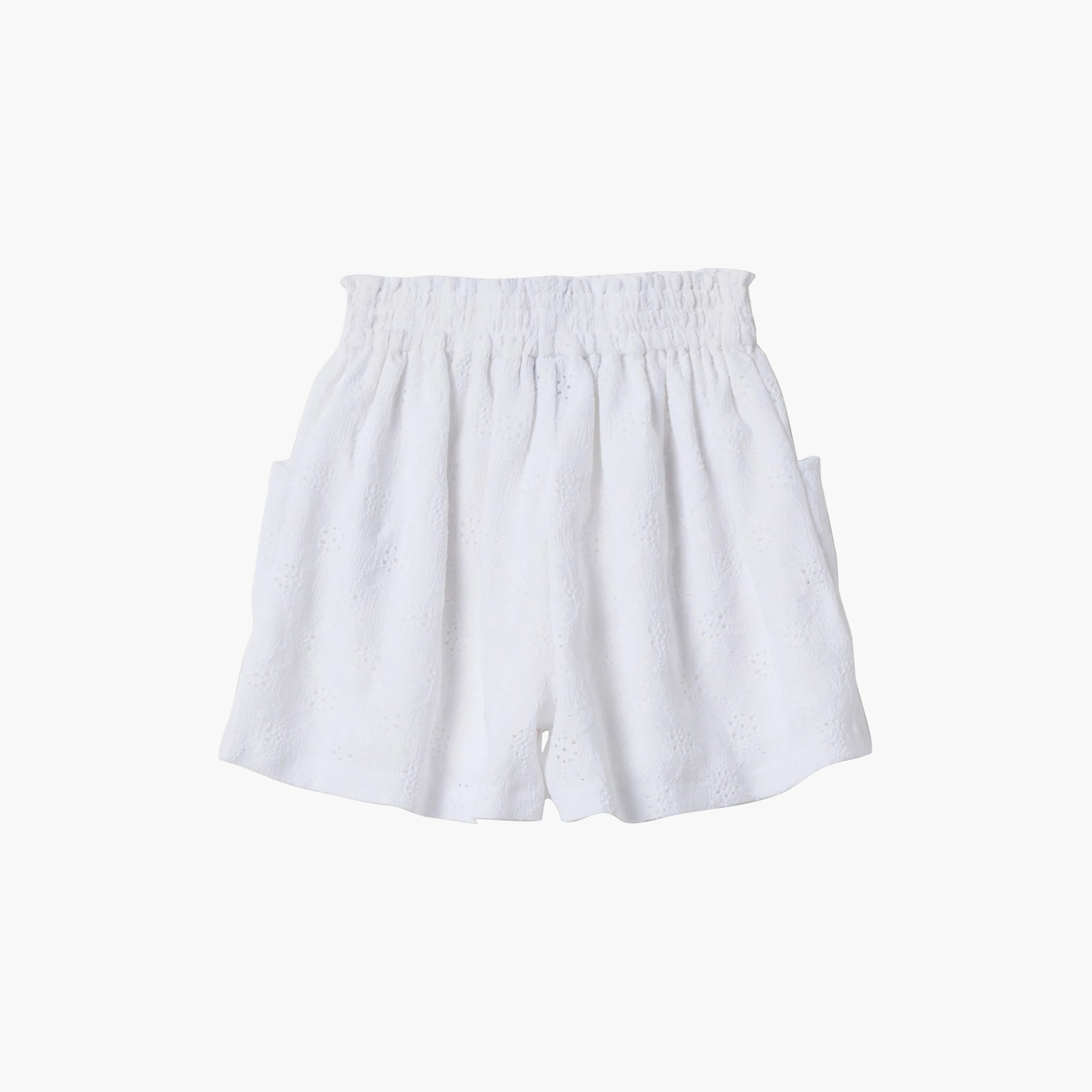 شورت مطاطي بقصة عادية وخصر مرن من أوه في إس-girls-clothing-bottoms-shorts-image-2