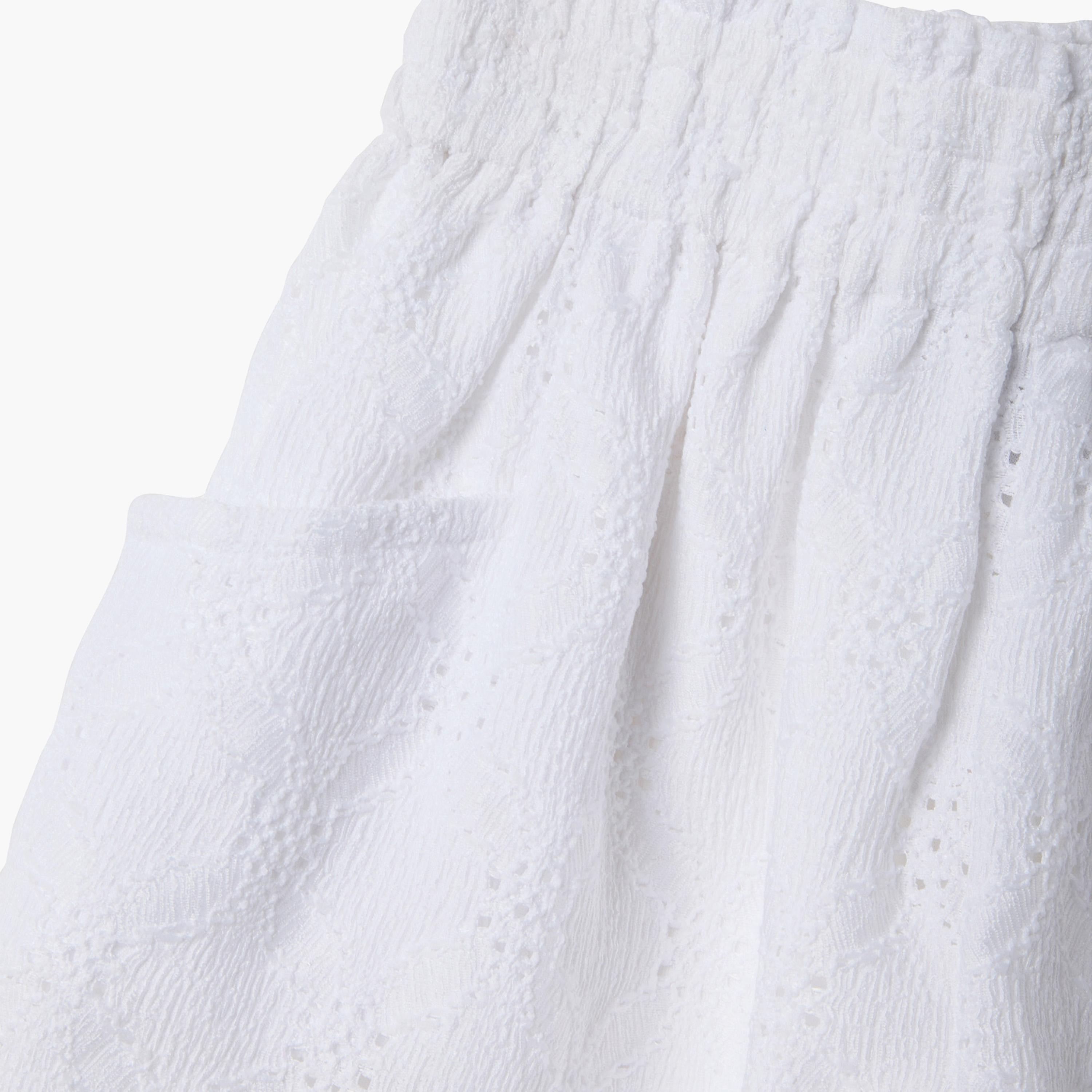 شورت مطاطي بقصة عادية وخصر مرن من أوه في إس-girls-clothing-bottoms-shorts-image-3
