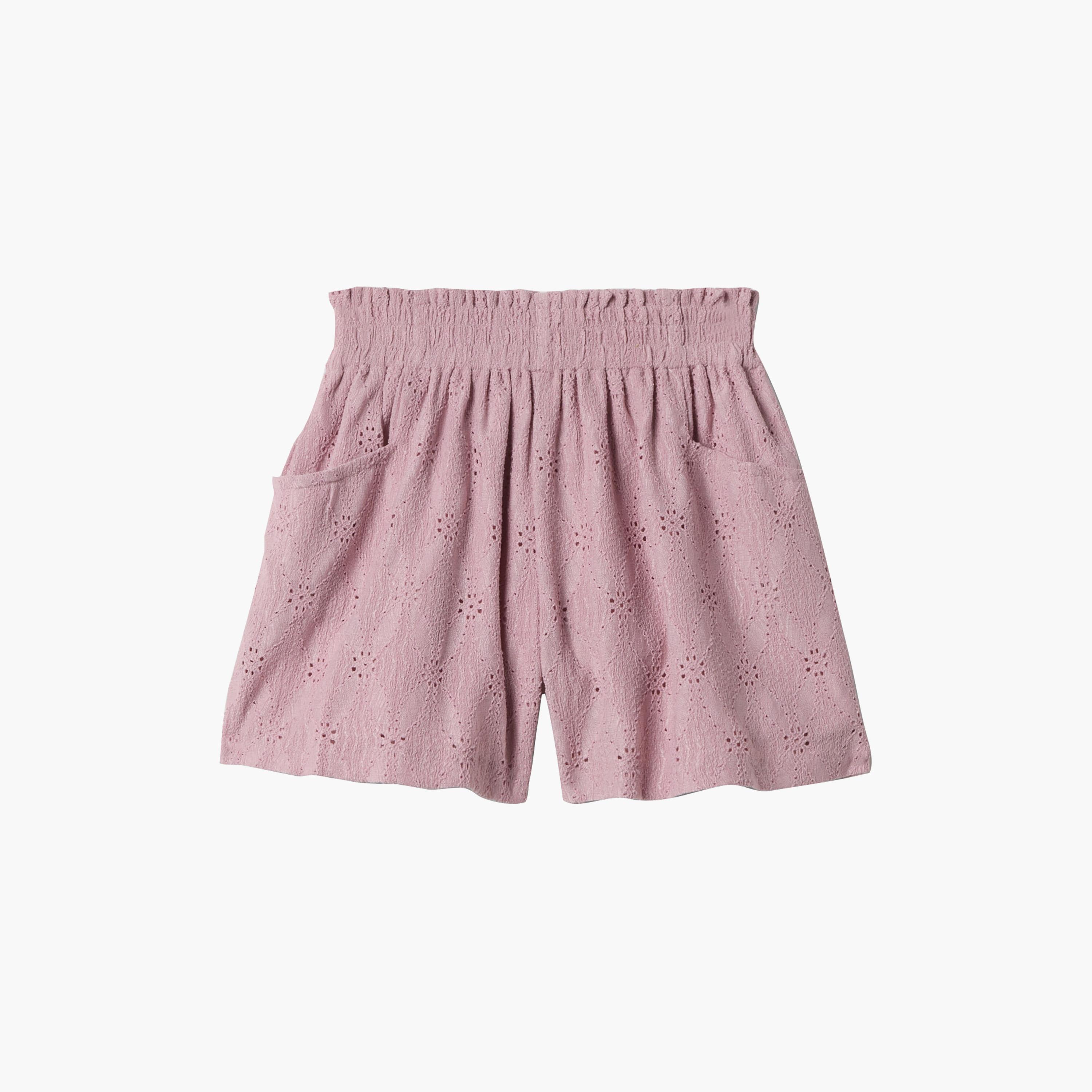 شورت مطاطي بقصة عادية وخصر مرن من أوه في إس-girls-clothing-bottoms-shorts-image-1