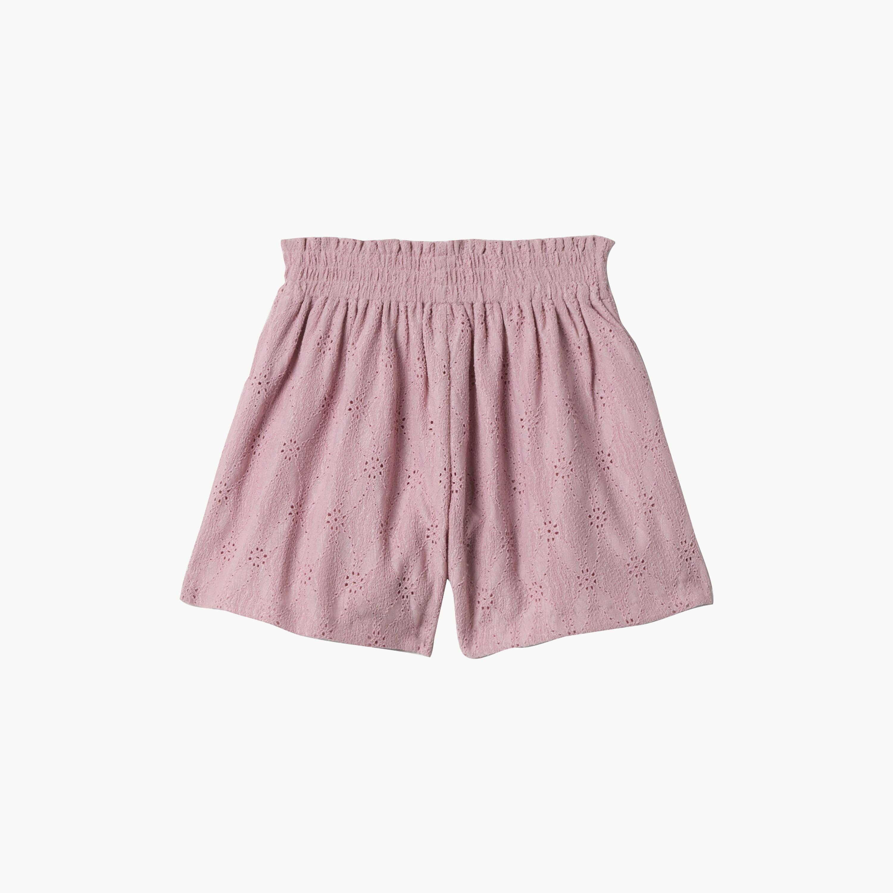 شورت مطاطي بقصة عادية وخصر مرن من أوه في إس-girls-clothing-bottoms-shorts-image-2