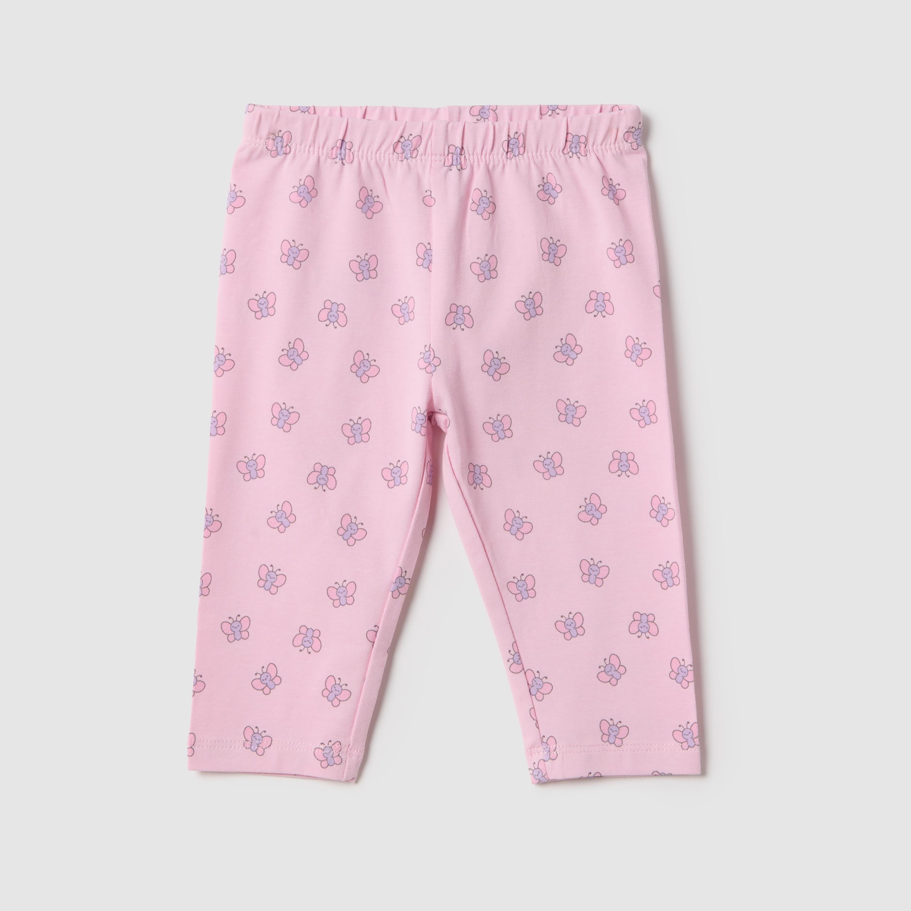 OVS Butterfly Printed Elasticated Leggings-baby-girls-clothing-bottoms-leggings-image-1