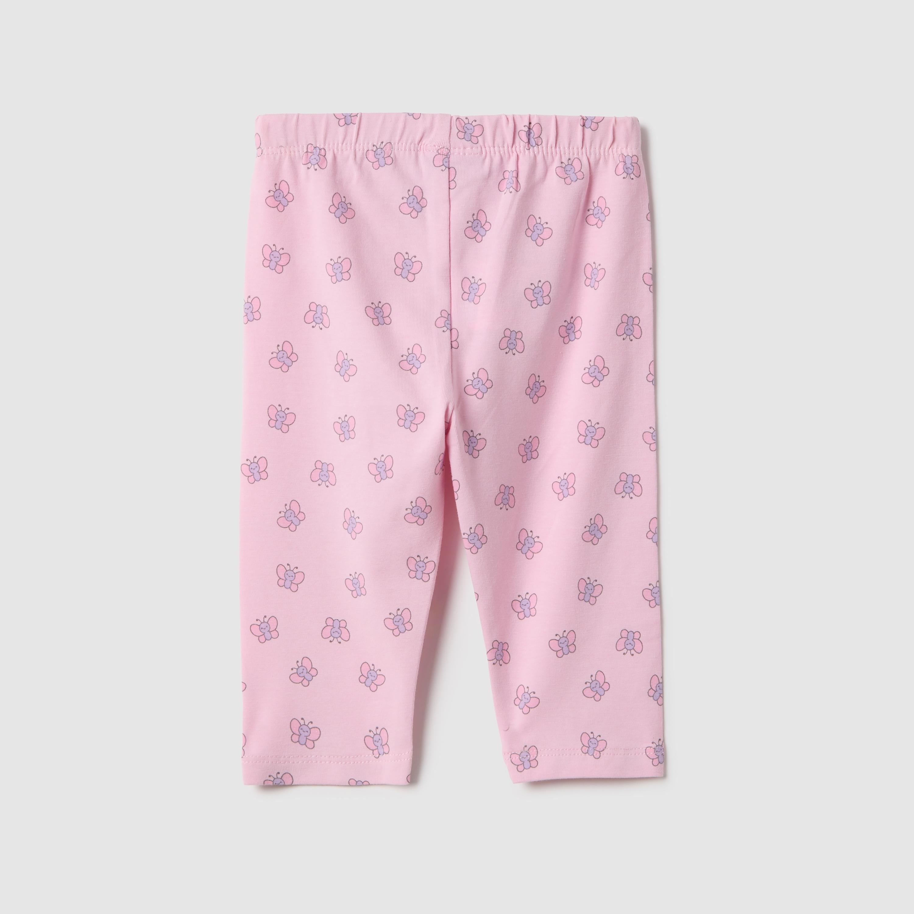 OVS Butterfly Printed Elasticated Leggings-baby-girls-clothing-bottoms-leggings-image-2