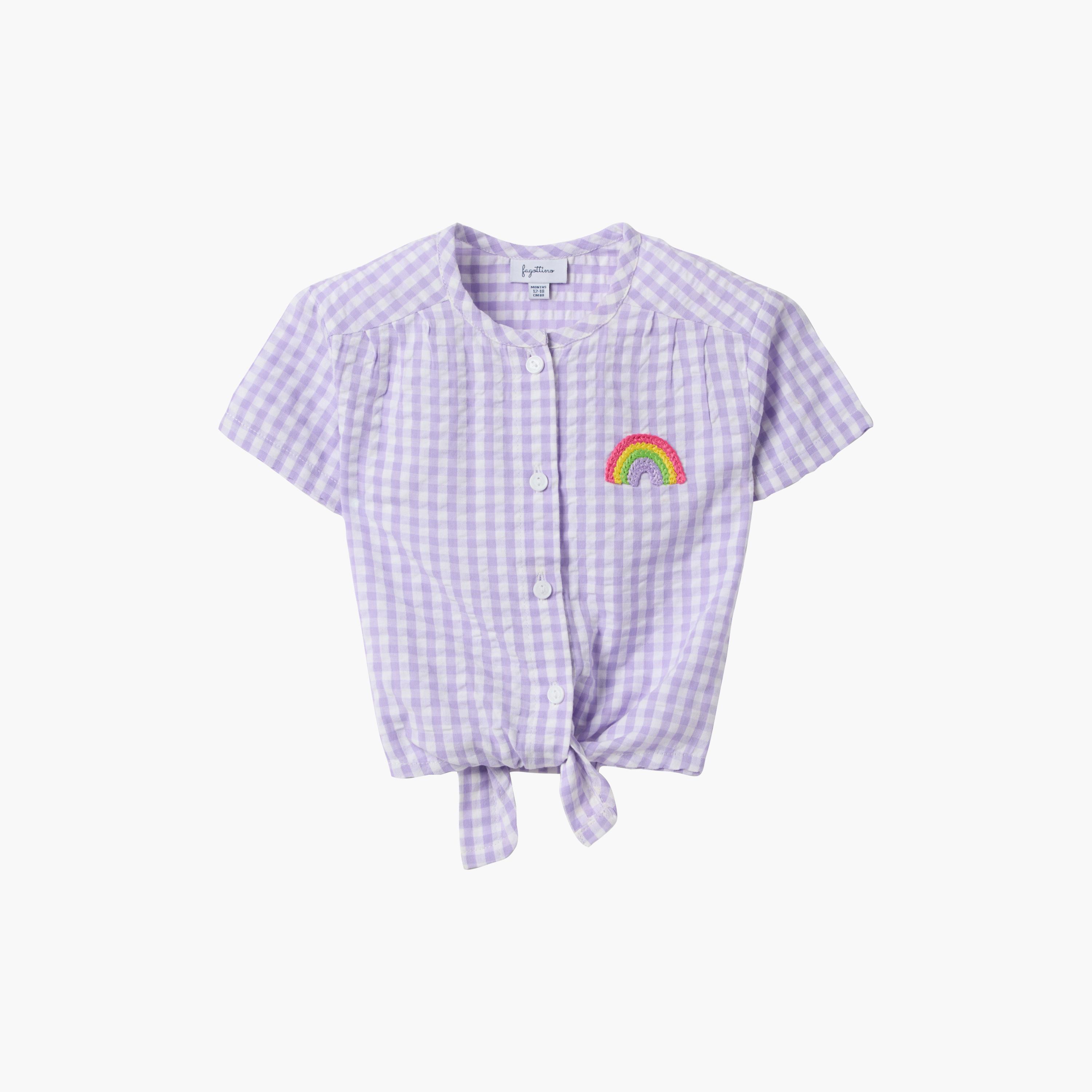 بلوزة كاروهات بأكمام قصيرة من أو في إس-baby-girls-clothing-blousesandshirts-image-1