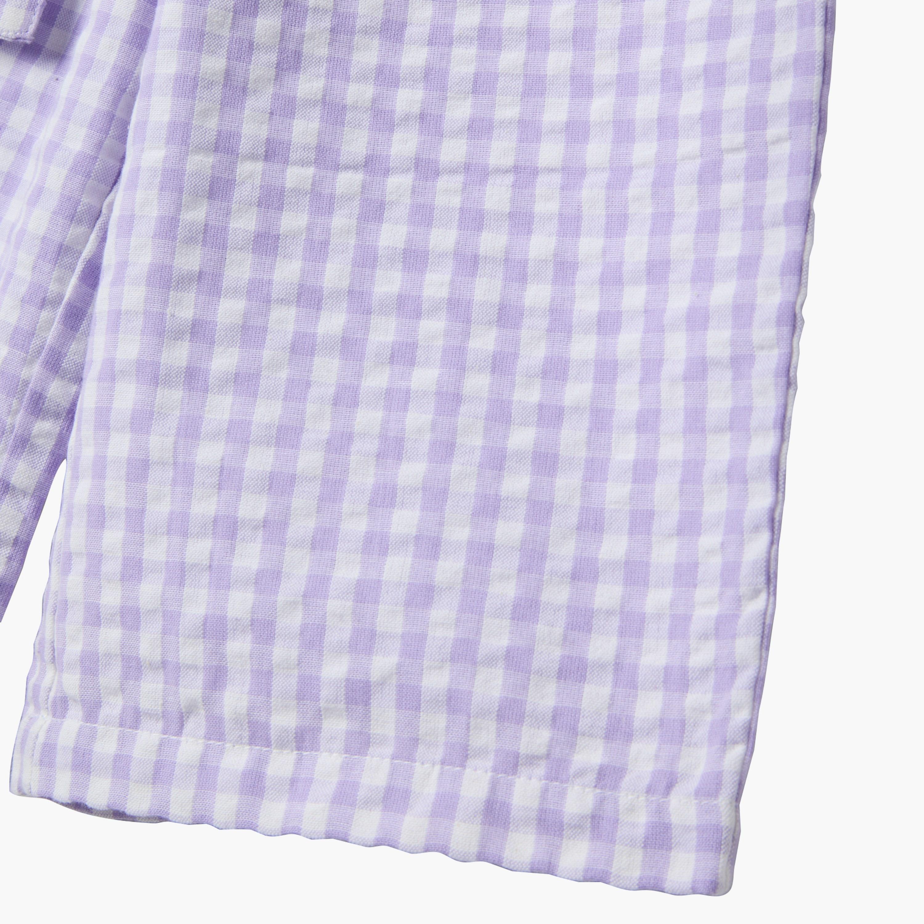 OVS Wide Leg Checked Pants with Adjustable Waistband-baby-girls-clothing-bottoms-joggersandtrackpants-image-4