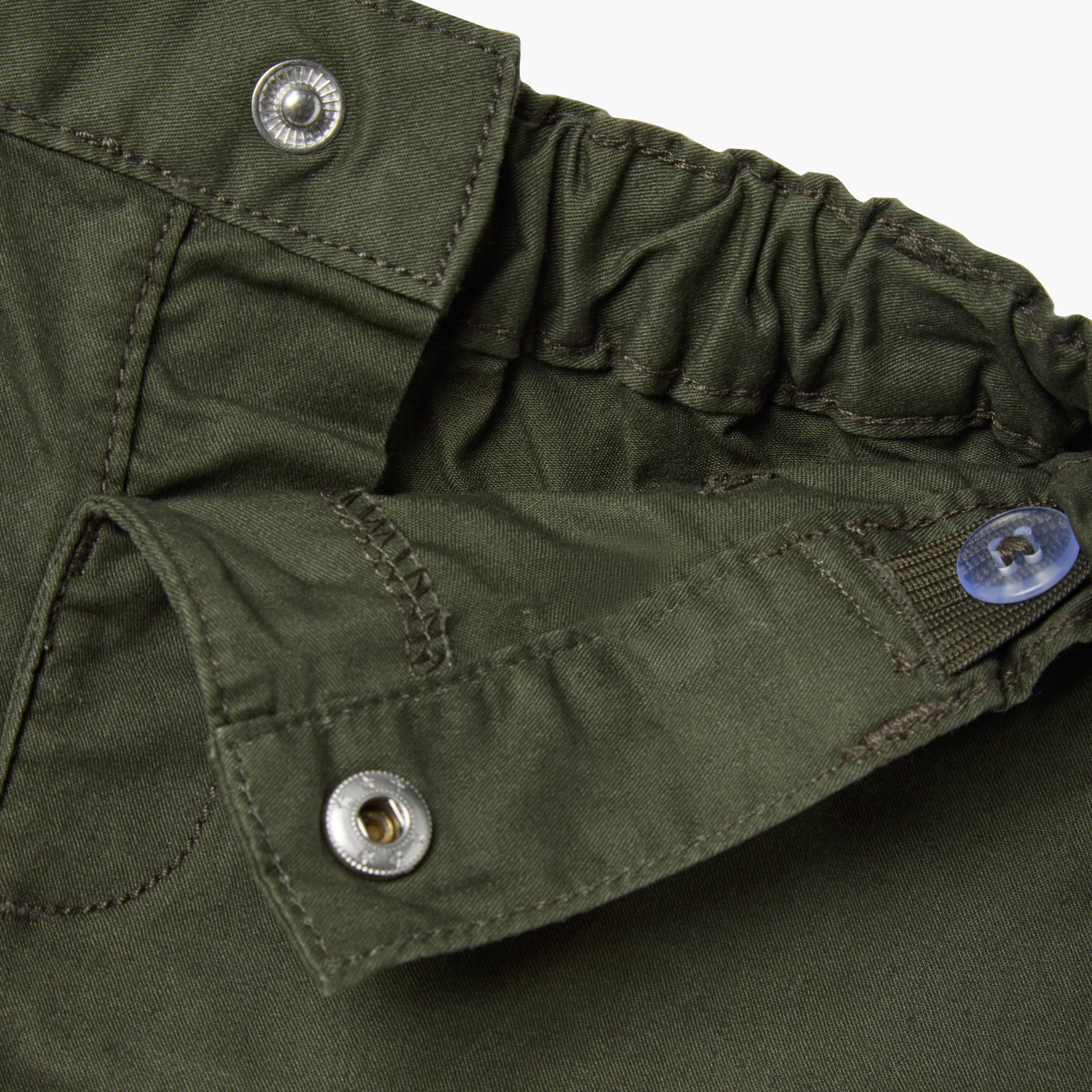 OVS Cotton Buttoned Cargo Shorts-baby-boys-clothing-bottoms-shorts-image-3