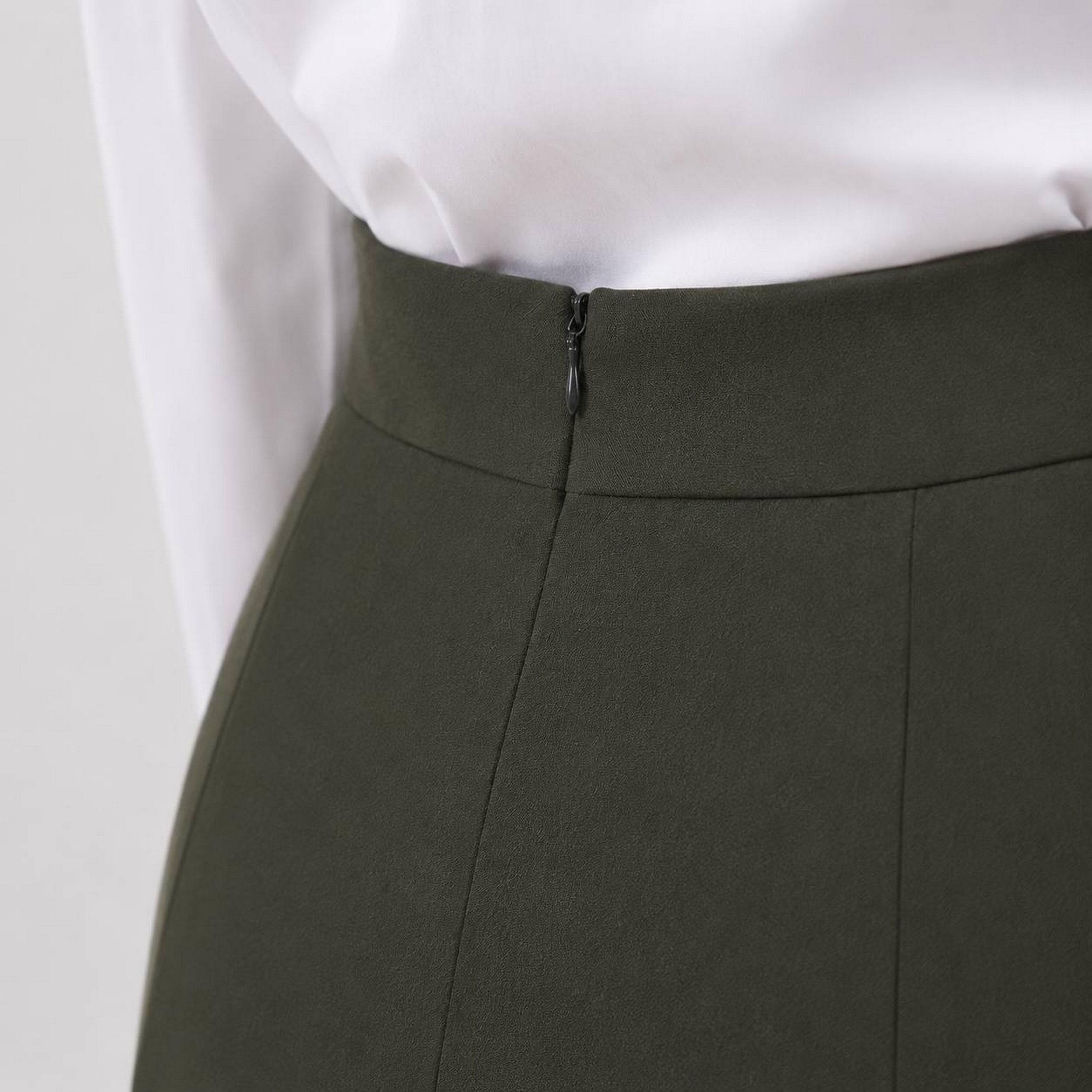 تنورة ماكسي مدرسية رسمية كتان مكسرة للبنات من حوراء-girls-clothing-schoolwear-bottoms-skirt-image-3
