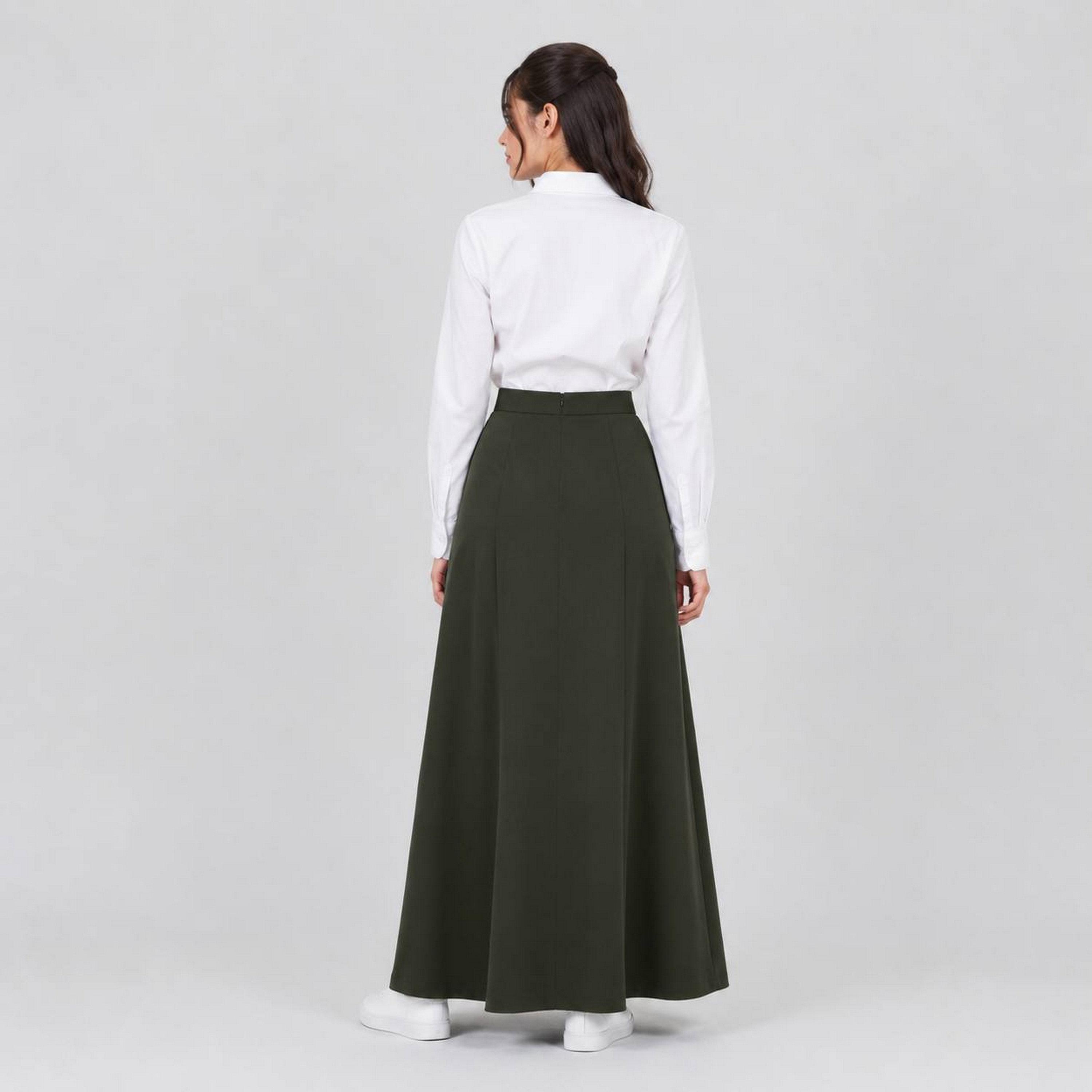 تنورة ماكسي مدرسية رسمية كتان مكسرة للبنات من حوراء-girls-clothing-schoolwear-bottoms-skirt-image-4