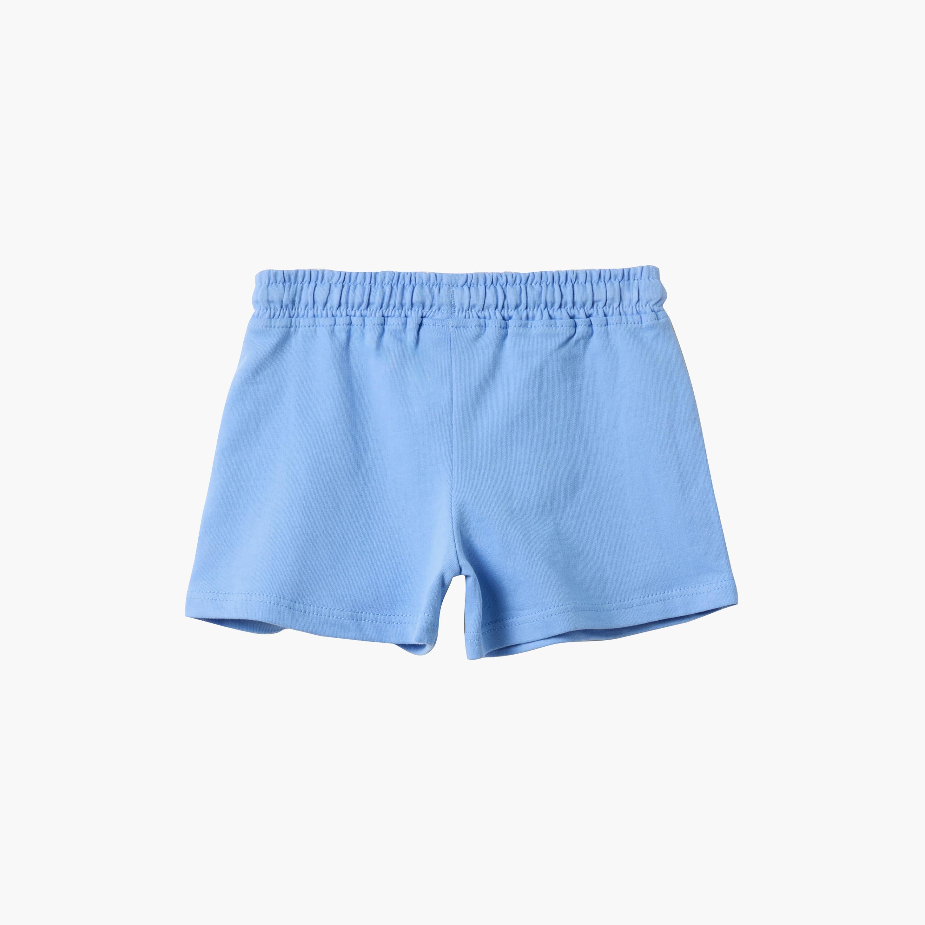 OVS Regular Fit Elasticated Drawstring Cotton Shorts-baby-girls-clothing-bottoms-shorts-image-2