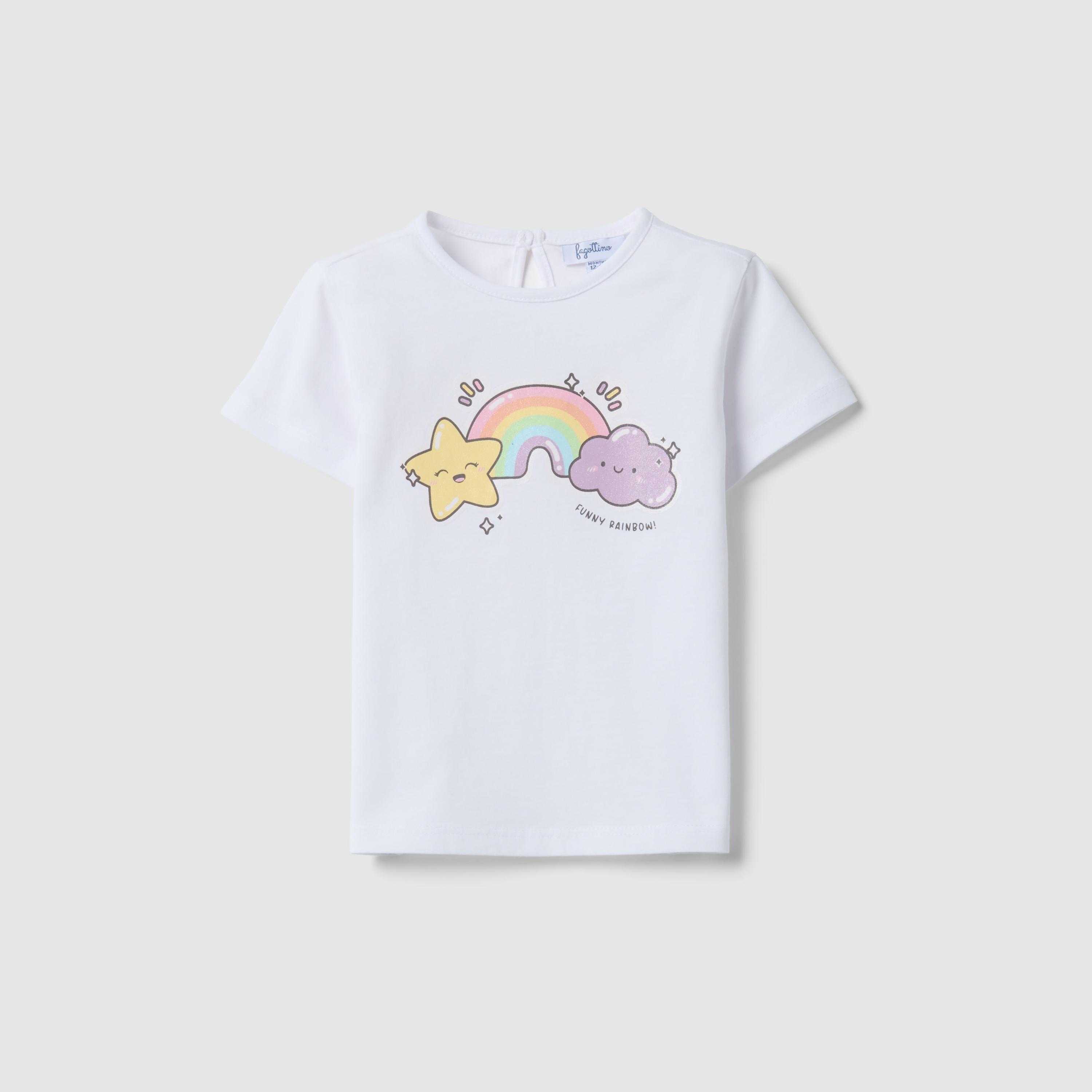 OVS Short Sleeves Rainbow Printed T-Shirt-girls-clothing-tshirts-image-1