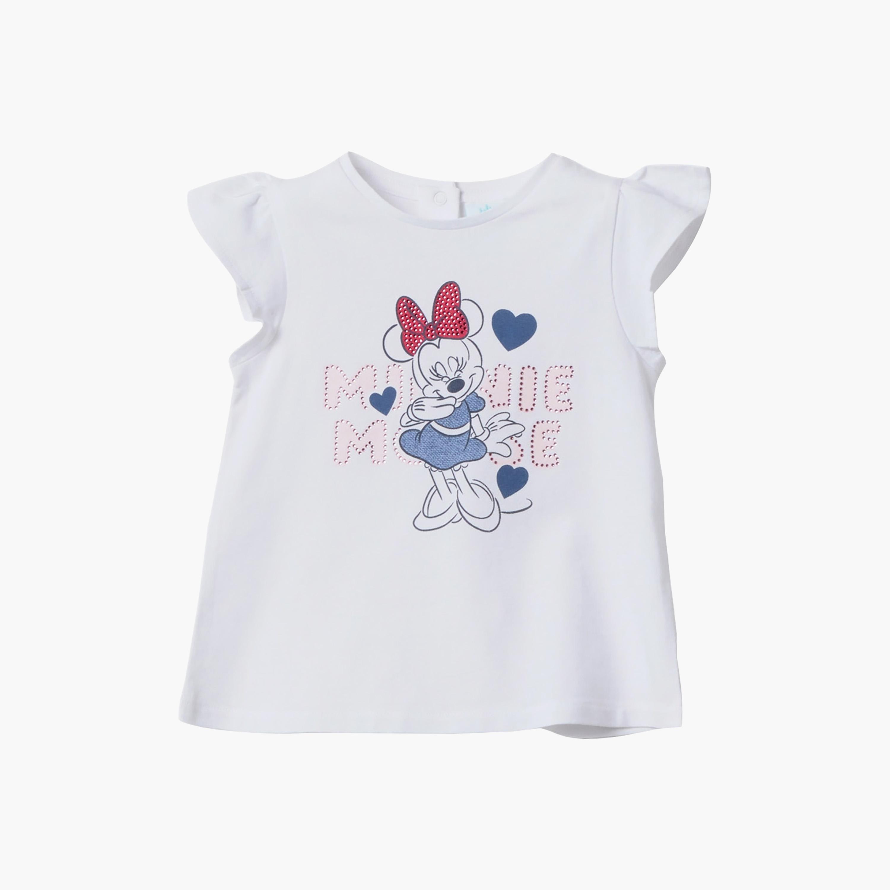 OVS Minnie Mouse Embellished Ruffle Sleeves Top & Shorts Set-baby-girls-clothing-setsandcoords-image-3