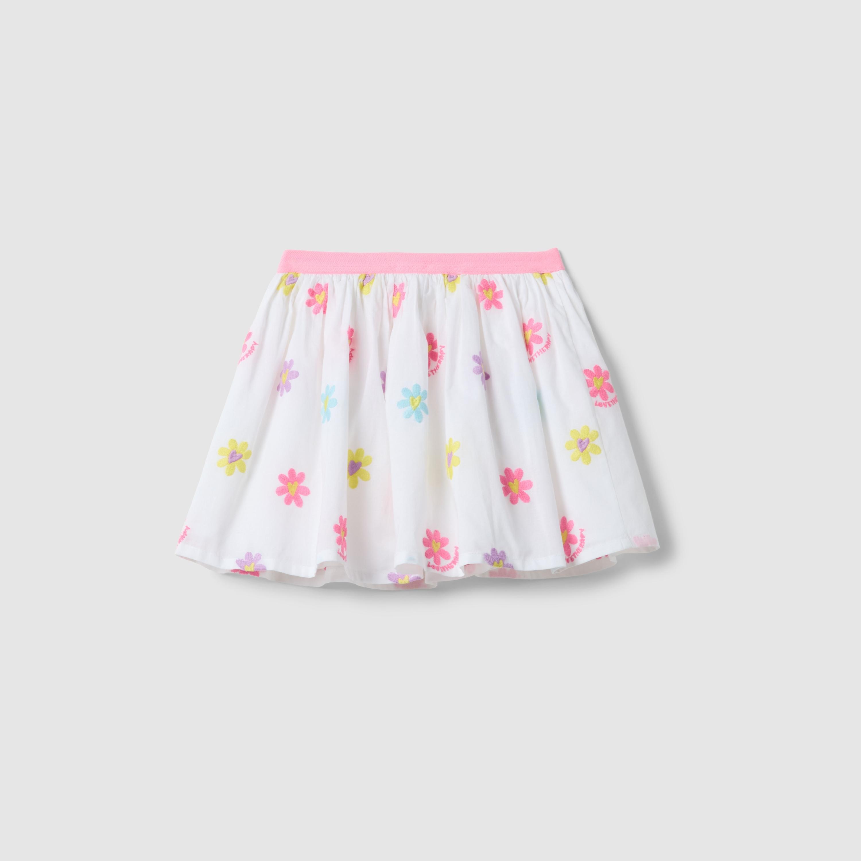 تنورة بخصر مطاطي ونقشة زهور من أو في إس-girls-clothing-bottoms-skirts-image-2