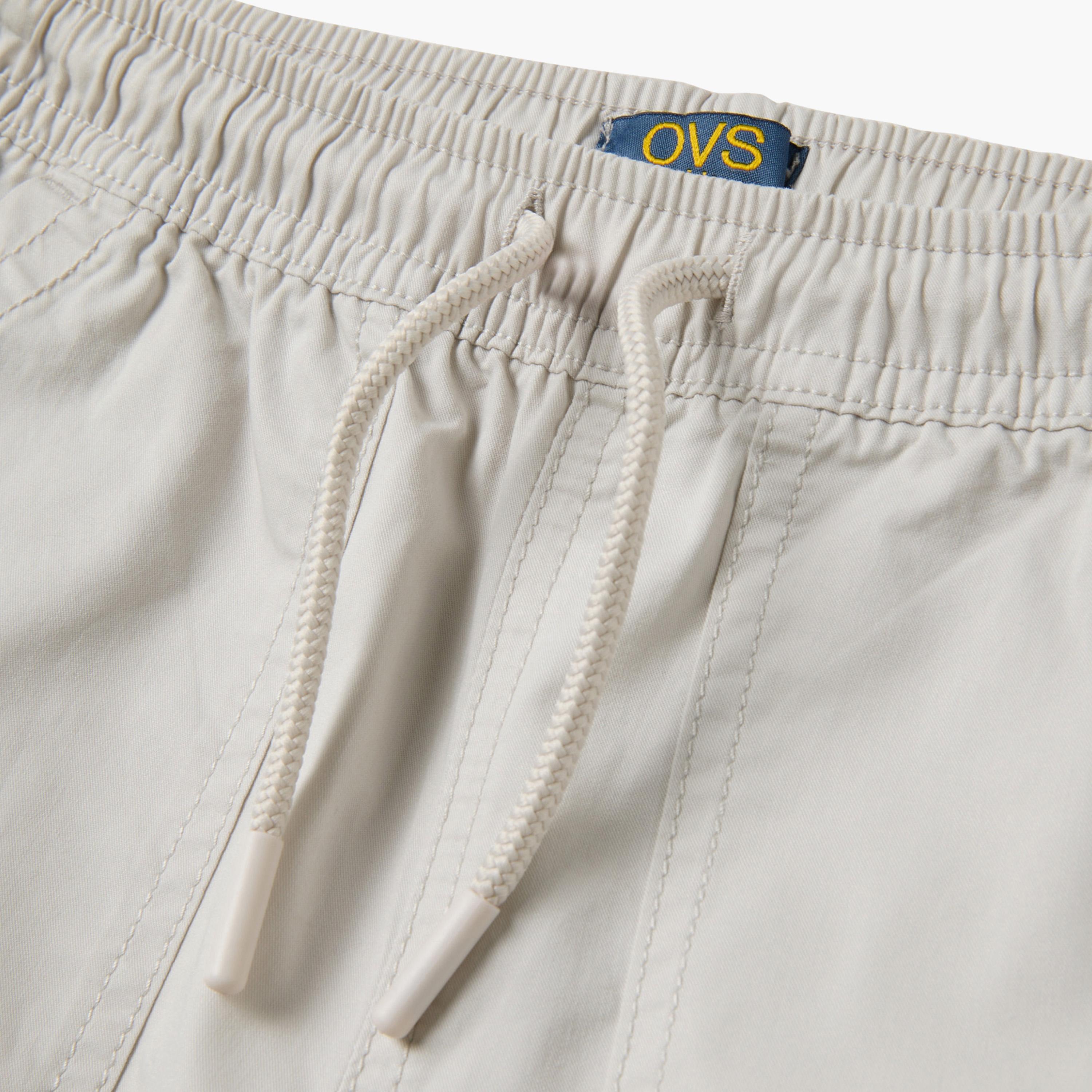 شورت قطن مع برباط وخصر مرن من أوه في إس-boys-clothing-bottoms-shorts-image-3