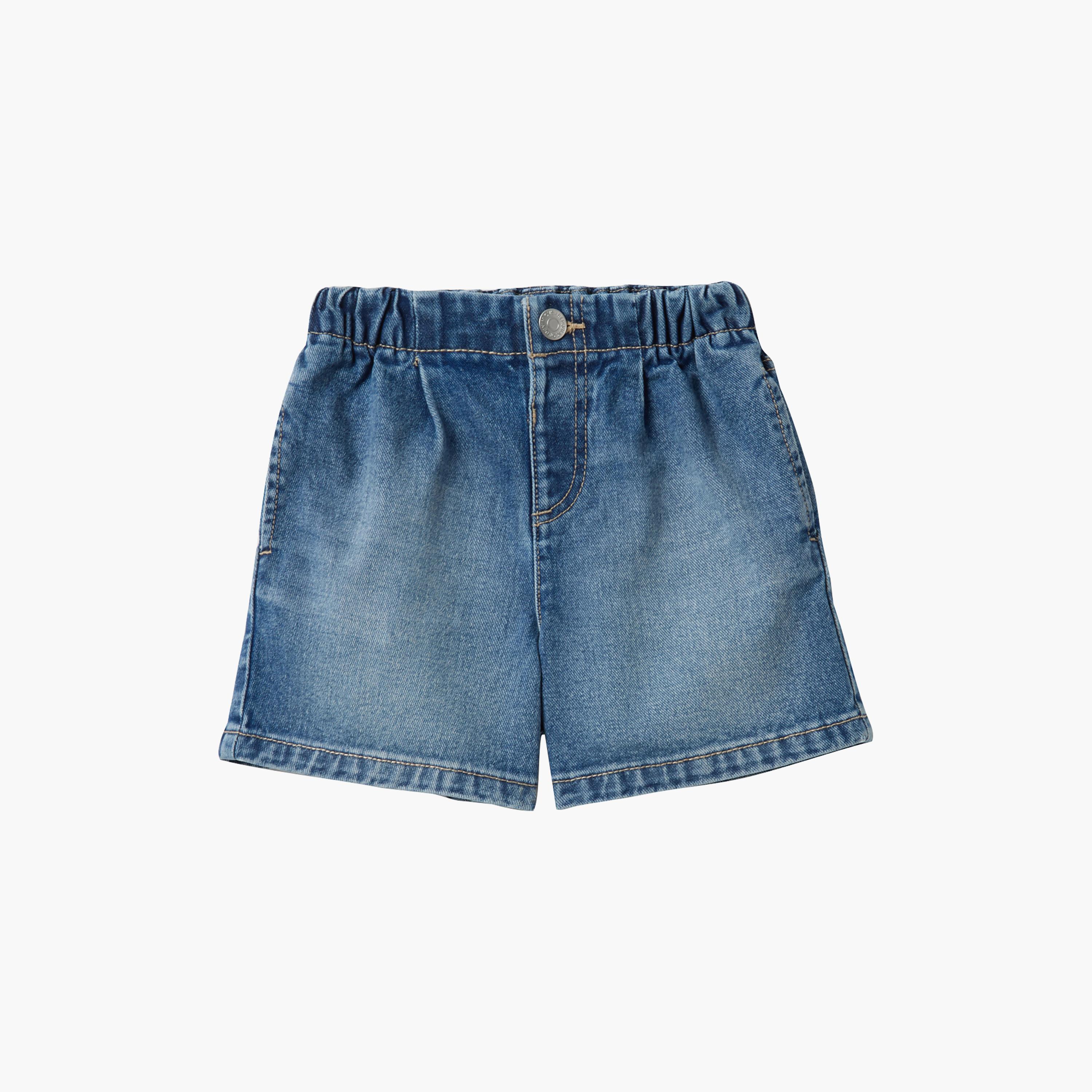 شورت جينز قطني بأزرار من أو في إس-girls-clothing-bottoms-shorts-image-1