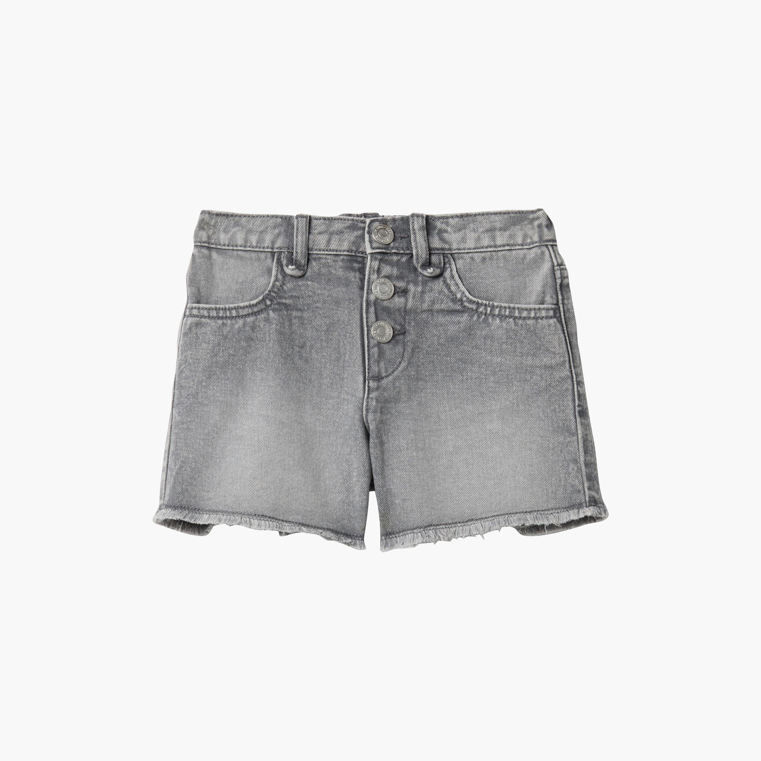 شورت جينز قطني بأزرار من أو في إس-girls-clothing-bottoms-shorts-image-1