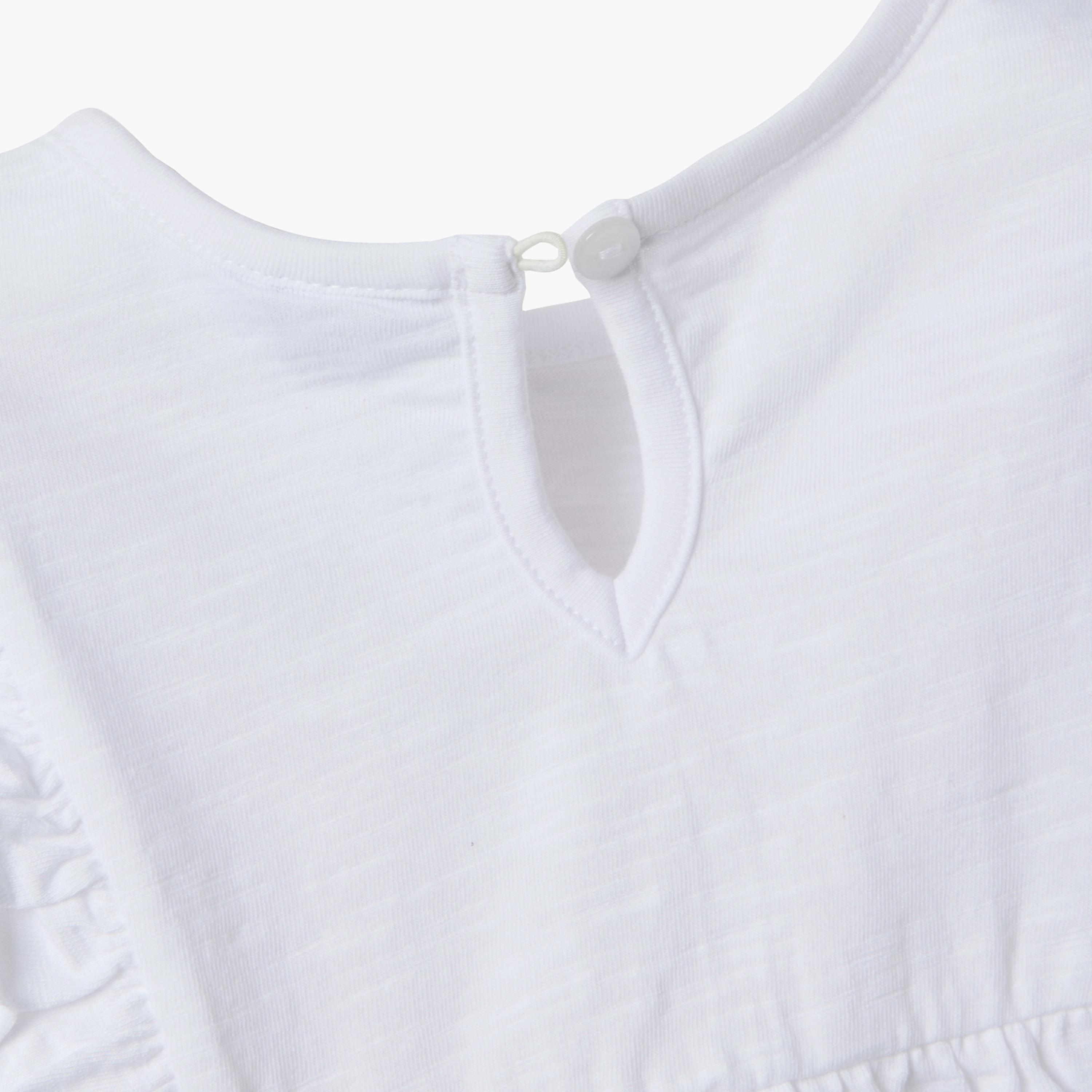 بلوزة قطن بقصة عادية وأكمام قصيرة بكشكشة من أوه في إس-baby-girls-clothing-blousesandshirts-image-3