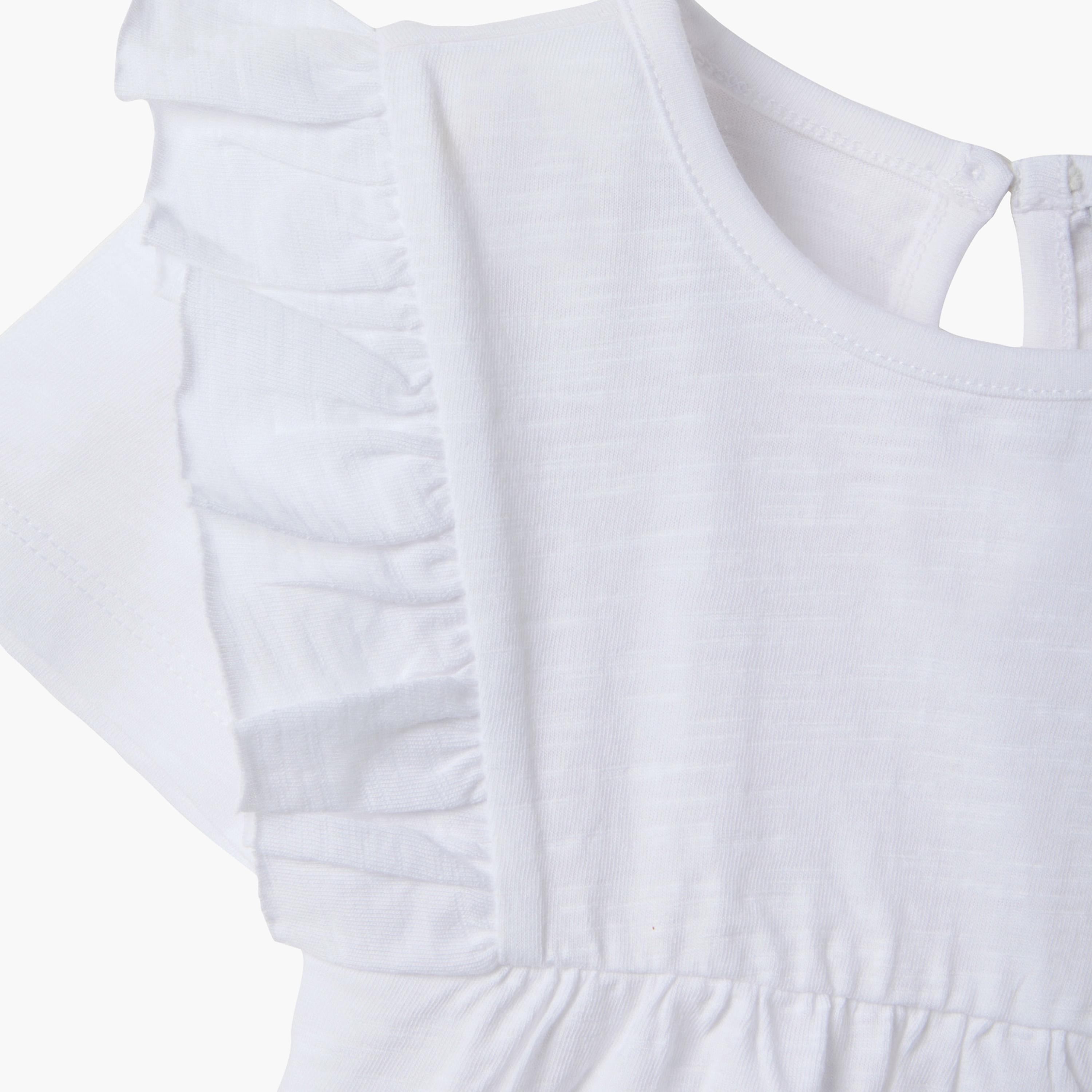 OVS Short Ruffle Sleeves Regular-Fit Cotton Top-baby-girls-clothing-blousesandshirts-image-4