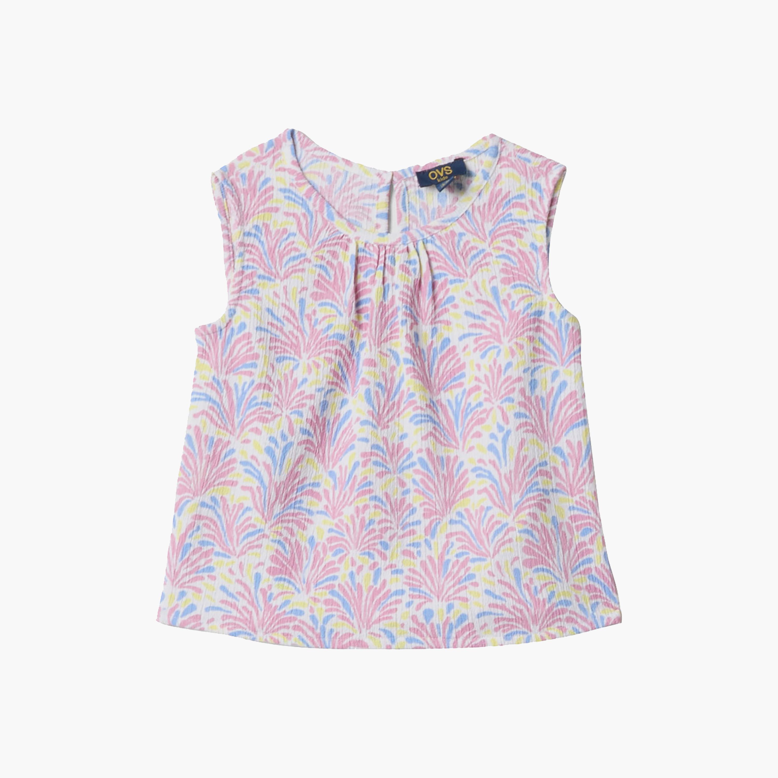 OVS Printed Sleeveless Top & Shorts Set-girls-clothing-setsandcoords-image-3