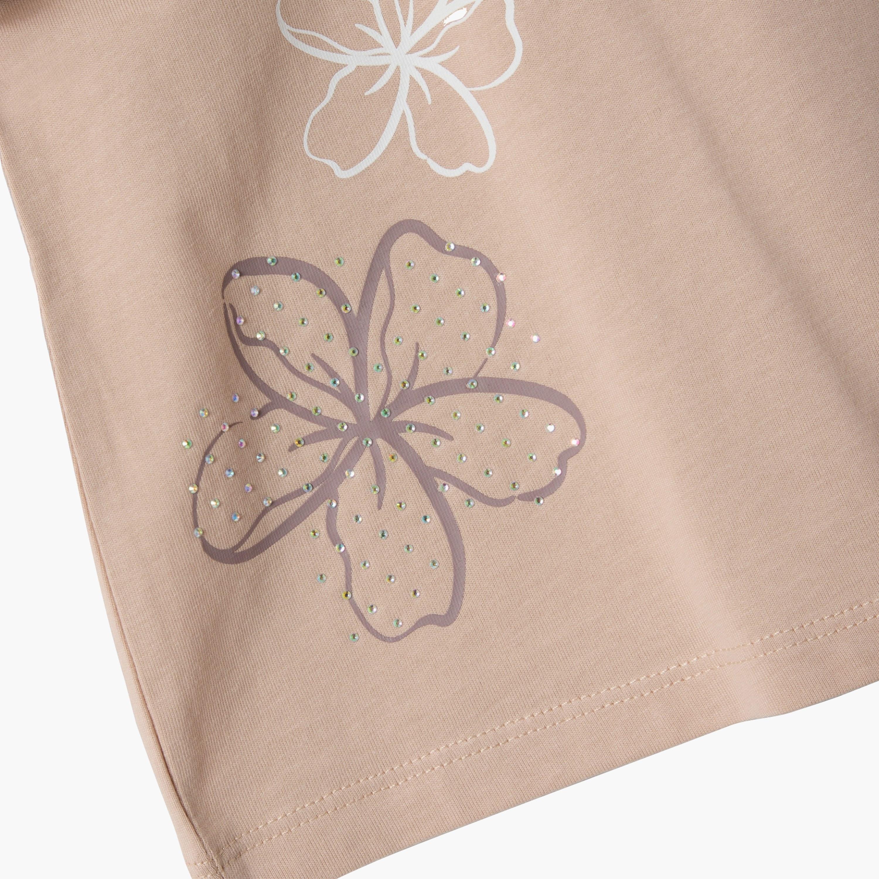OVS Embellished Short Sleeves Cotton Top-girls-clothing-blousesandshirts-image-4