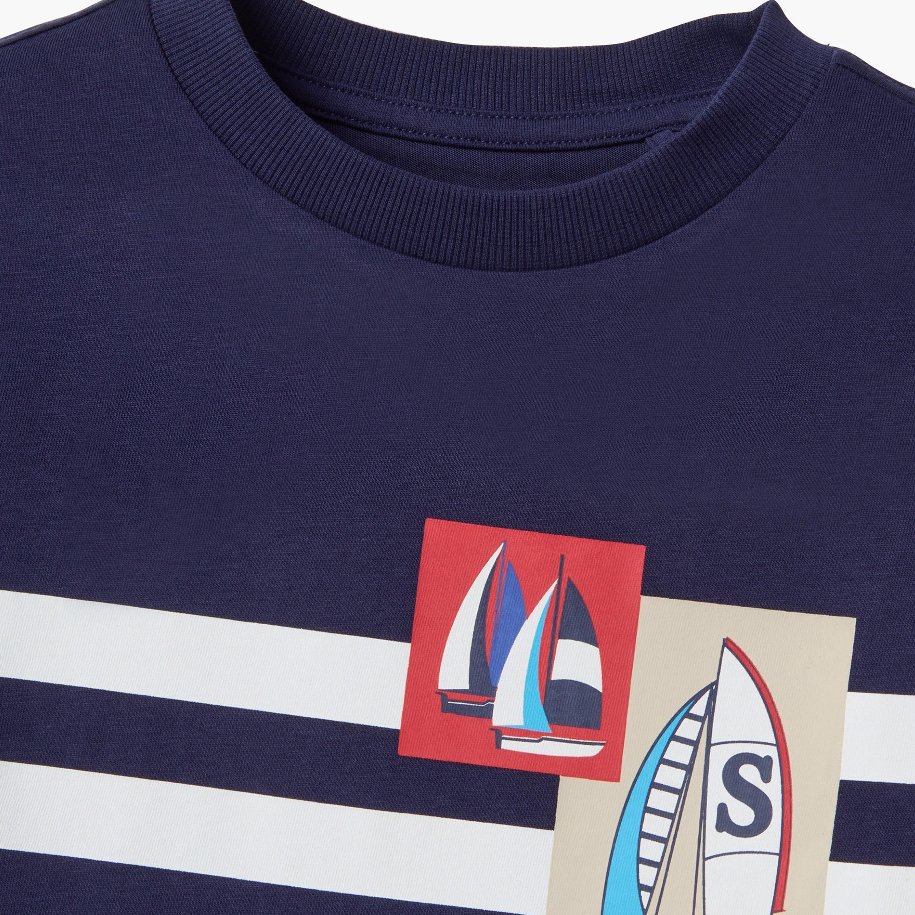 طقم قطن تيشرت بأكمام قصيرة وطبعة جرافيك وشورت من أوه في إس-boys-clothing-setsandcoords-image-5
