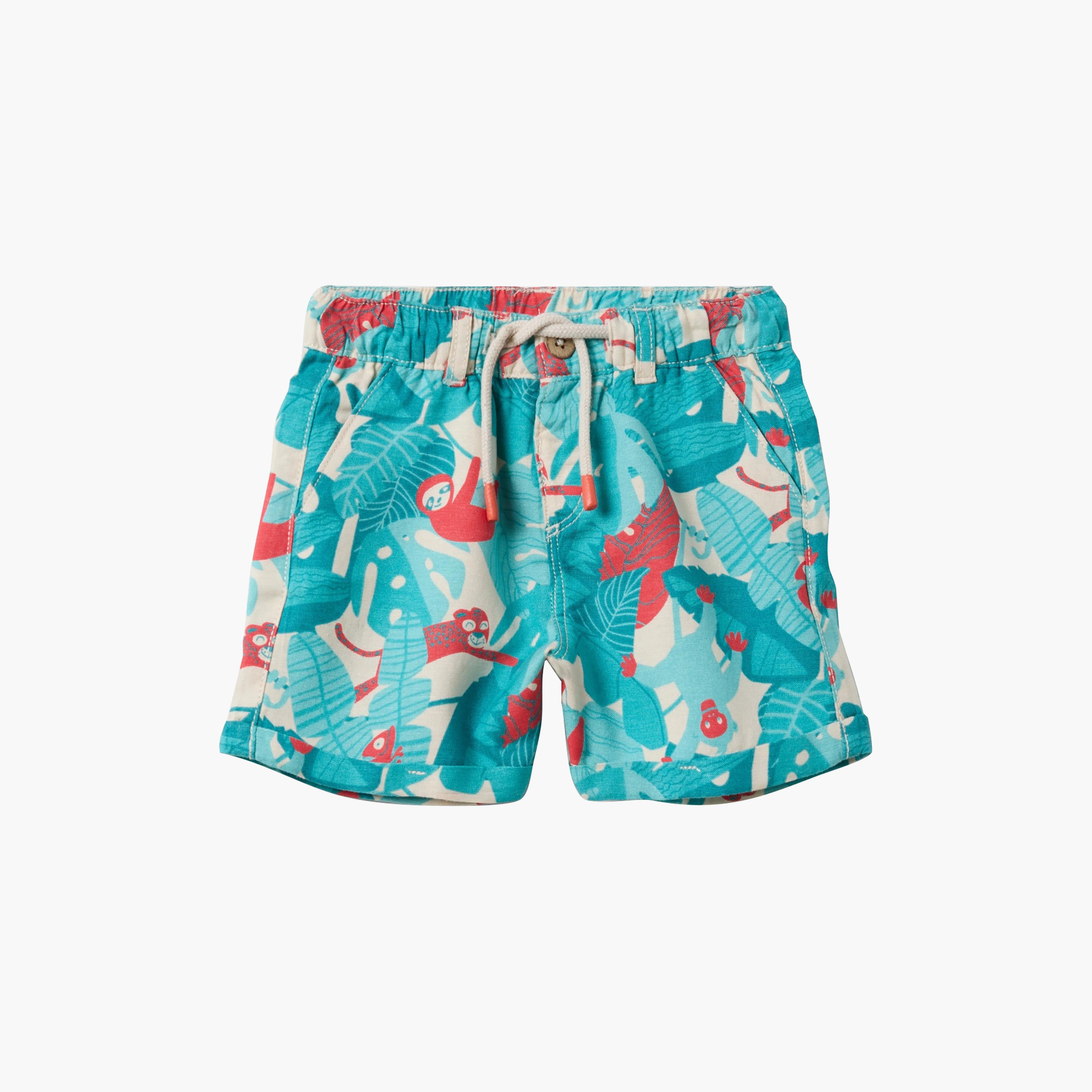 OVS Tropical Printed Elasticated Drawstring Shorts-baby-boys-clothing-bottoms-shorts-image-1