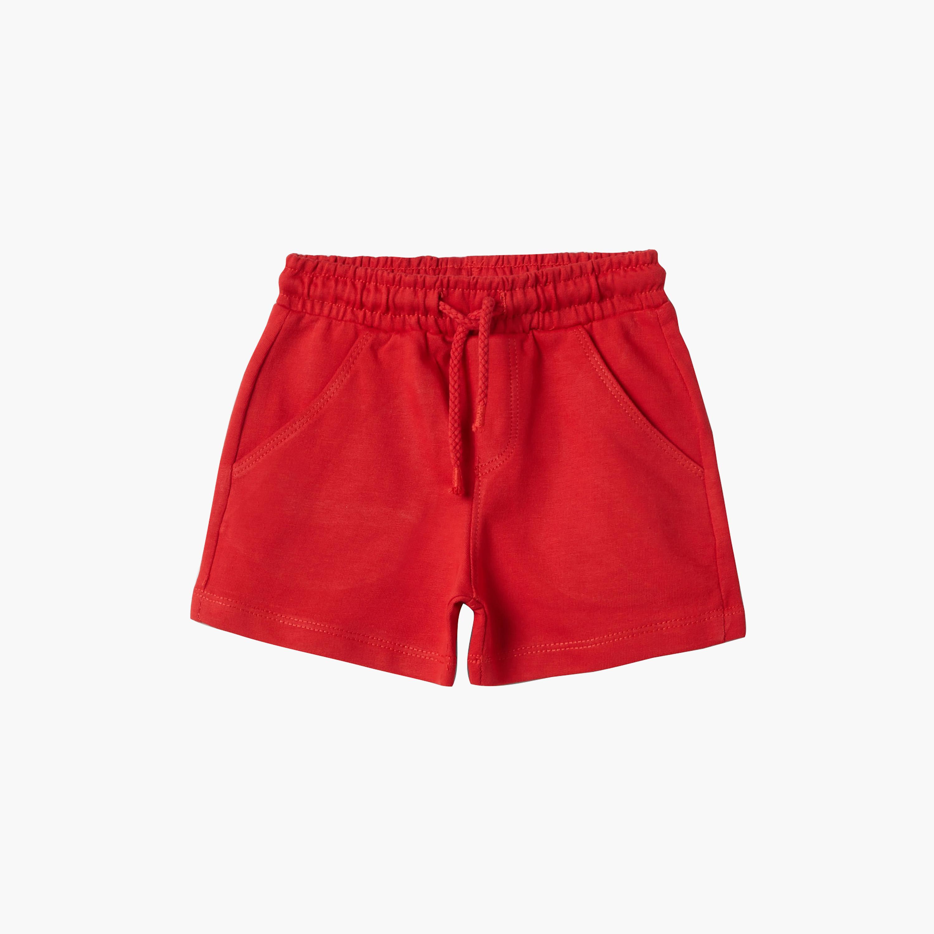 شورت قطن مع برباط وخصر مرن من أوه في إس-baby-boys-clothing-bottoms-shorts-image-1