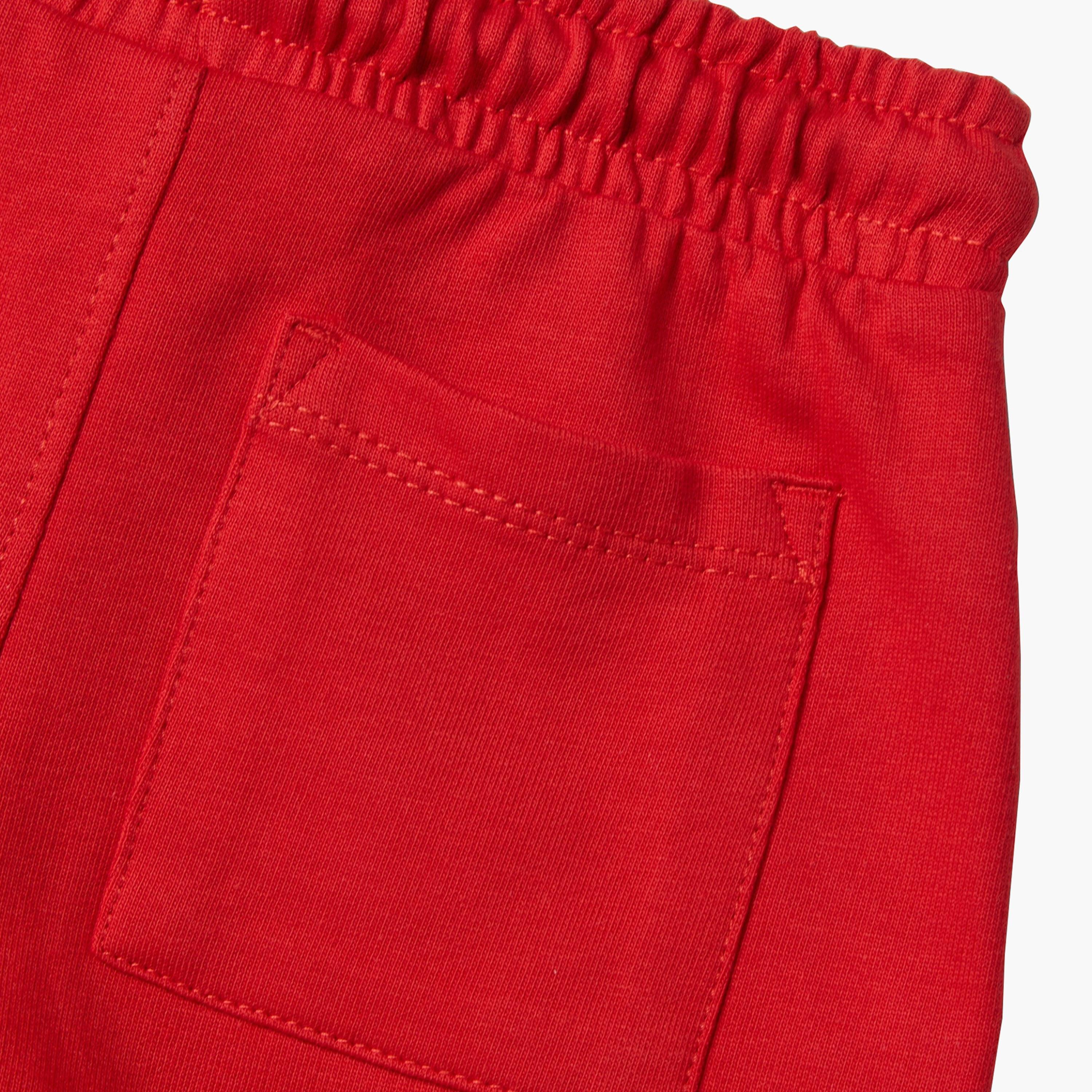 شورت قطن مع برباط وخصر مرن من أوه في إس-baby-boys-clothing-bottoms-shorts-image-4