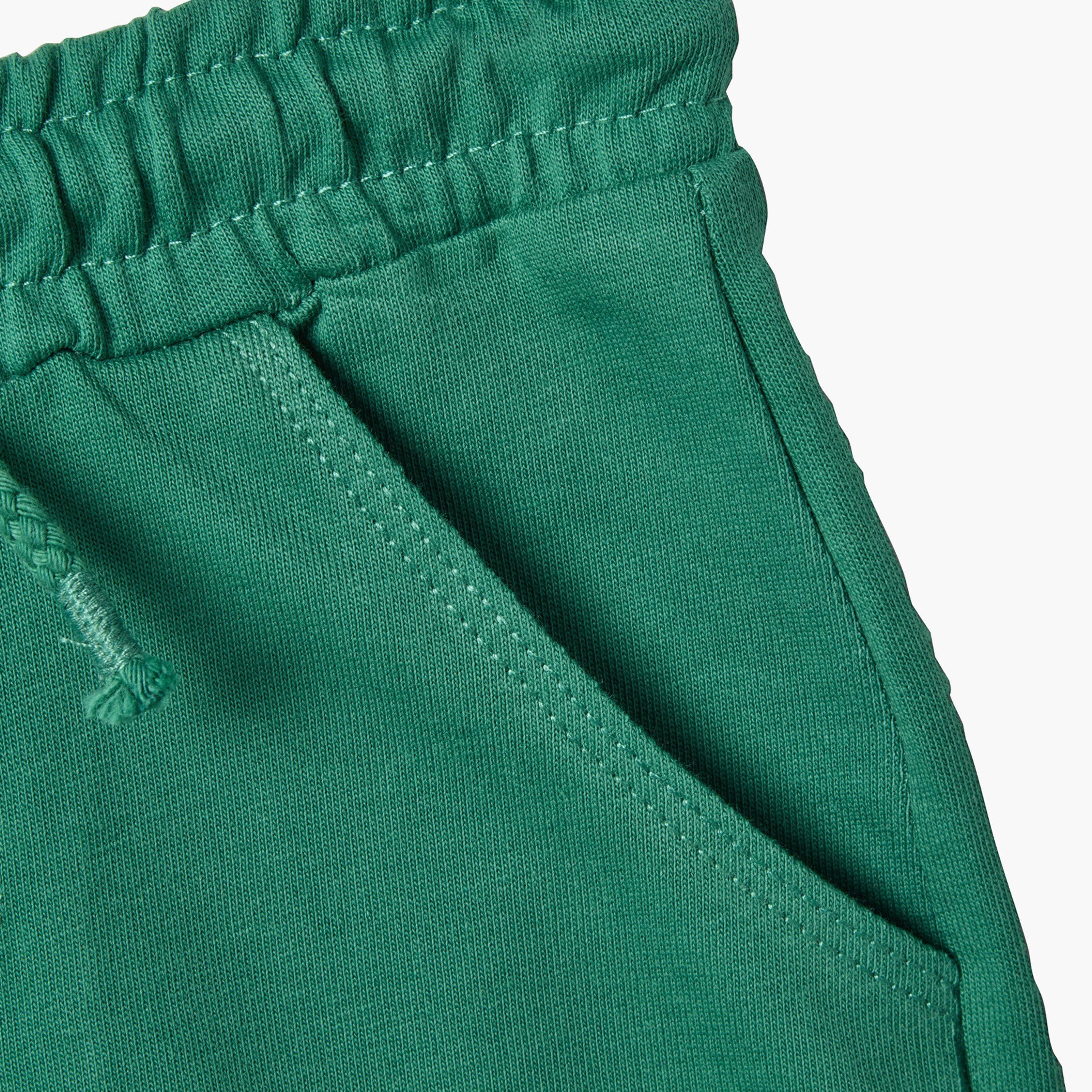 OVS Cotton Elasticated Drawstring Shorts-baby-boys-clothing-bottoms-shorts-image-4