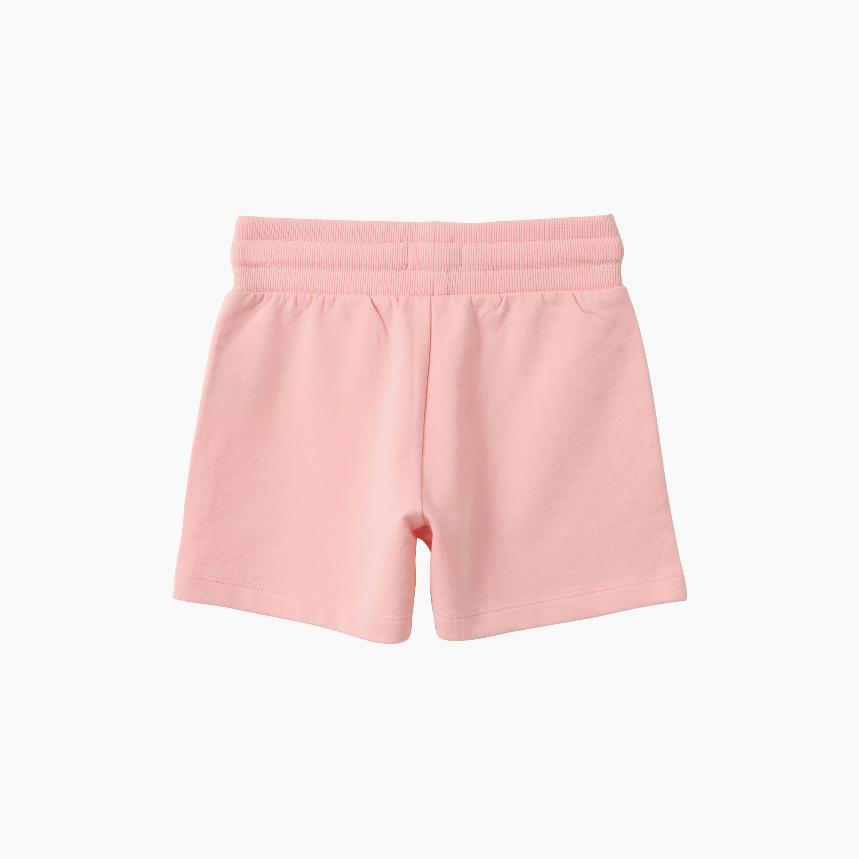 شورت قطن مع برباط وخصر مرن من أوه في إس-girls-clothing-bottoms-shorts-image-2
