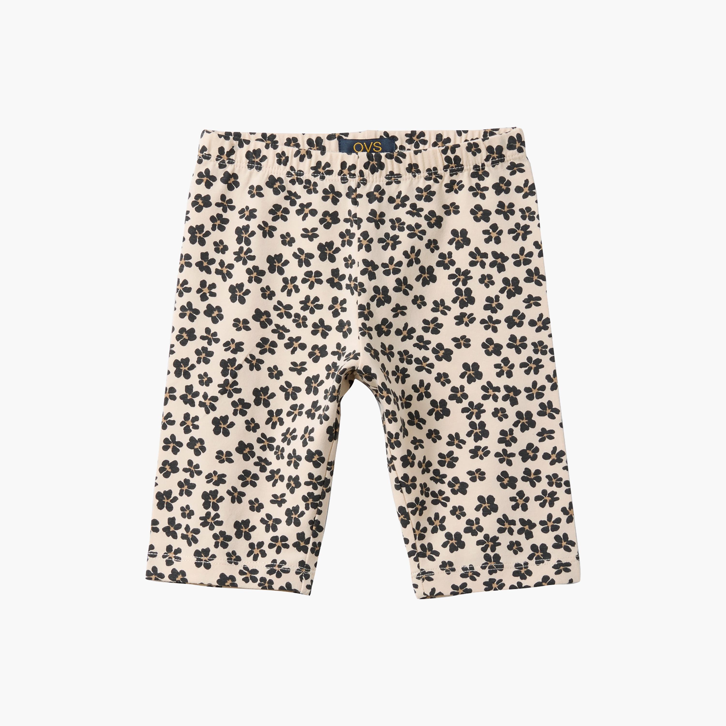 شورت قطن عضوي وطبعة زهور من أوه في إس-girls-clothing-bottoms-shorts-image-1