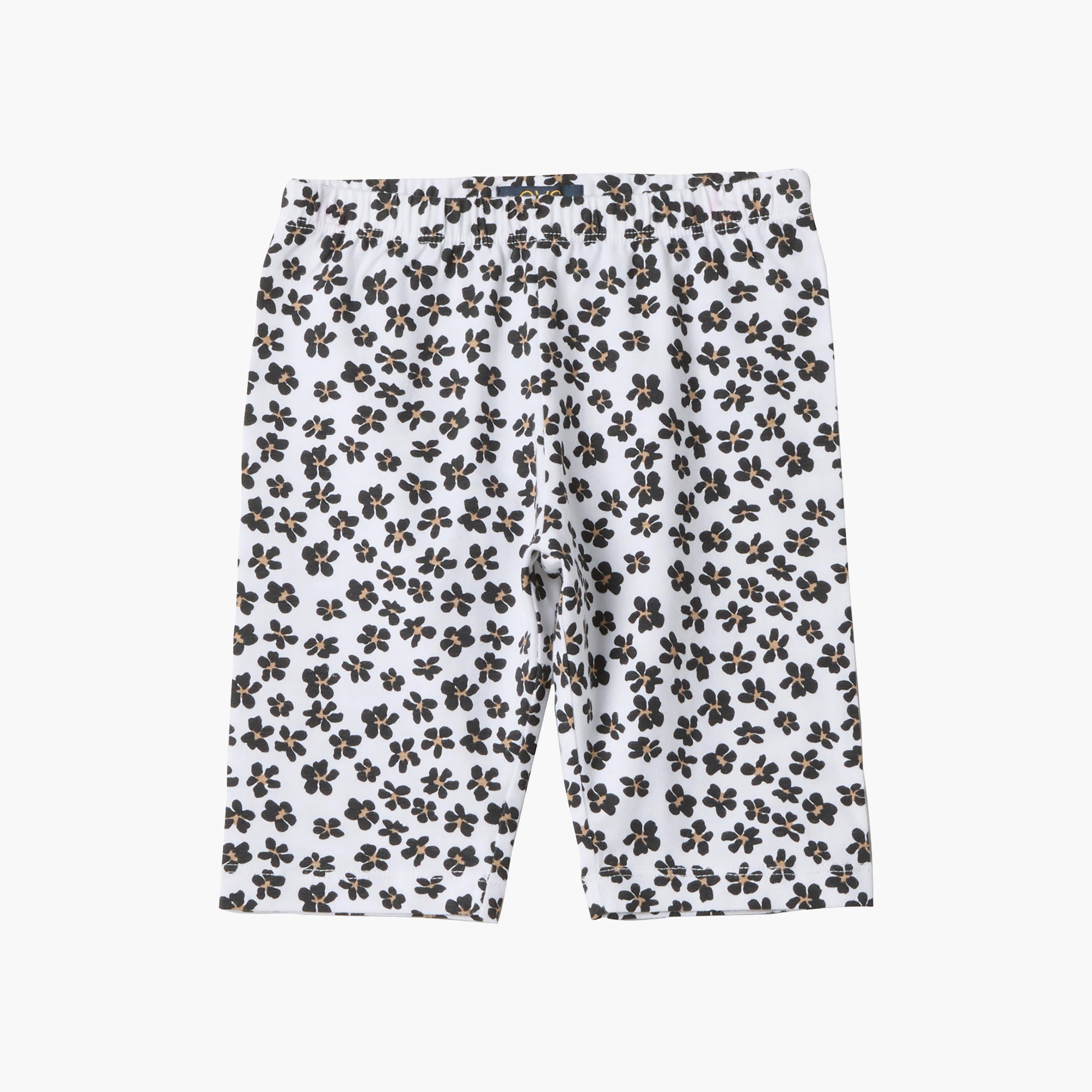 شورت قطن عضوي وطبعة زهور من أوه في إس-girls-clothing-bottoms-shorts-image-1