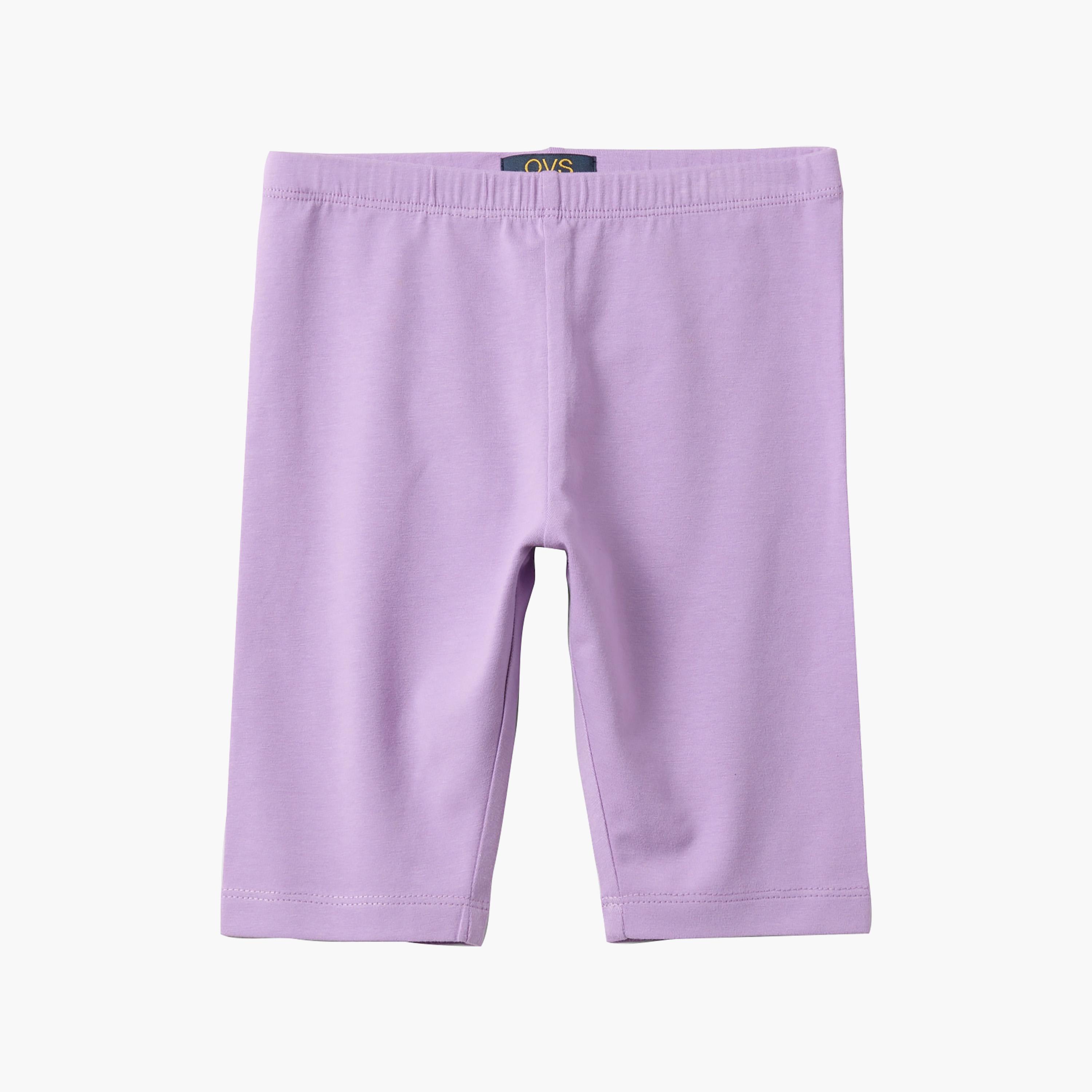 شورت قطن عضوي بلون سادة من أوه في إس-girls-clothing-bottoms-shorts-image-1