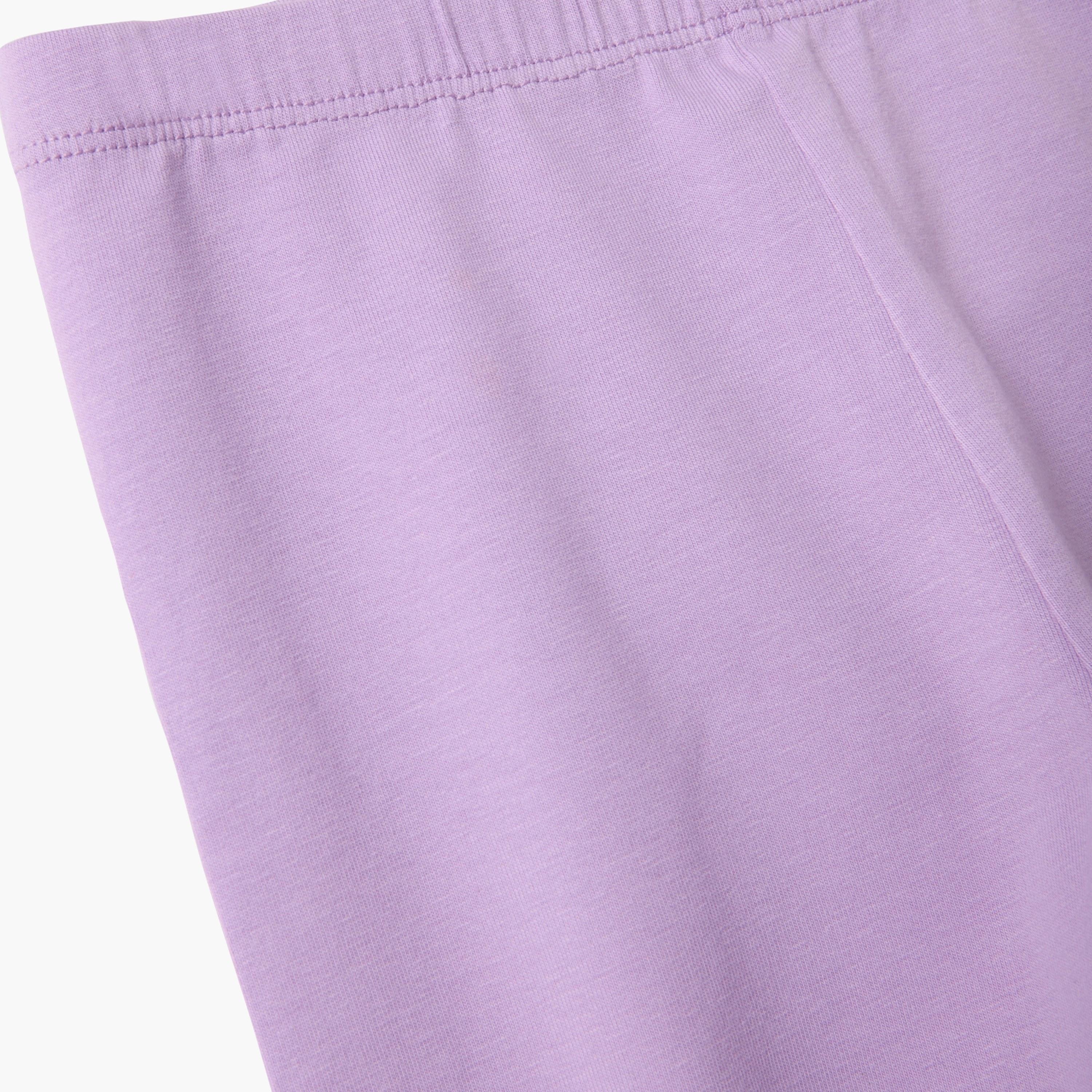 شورت قطن عضوي بلون سادة من أوه في إس-girls-clothing-bottoms-shorts-image-3