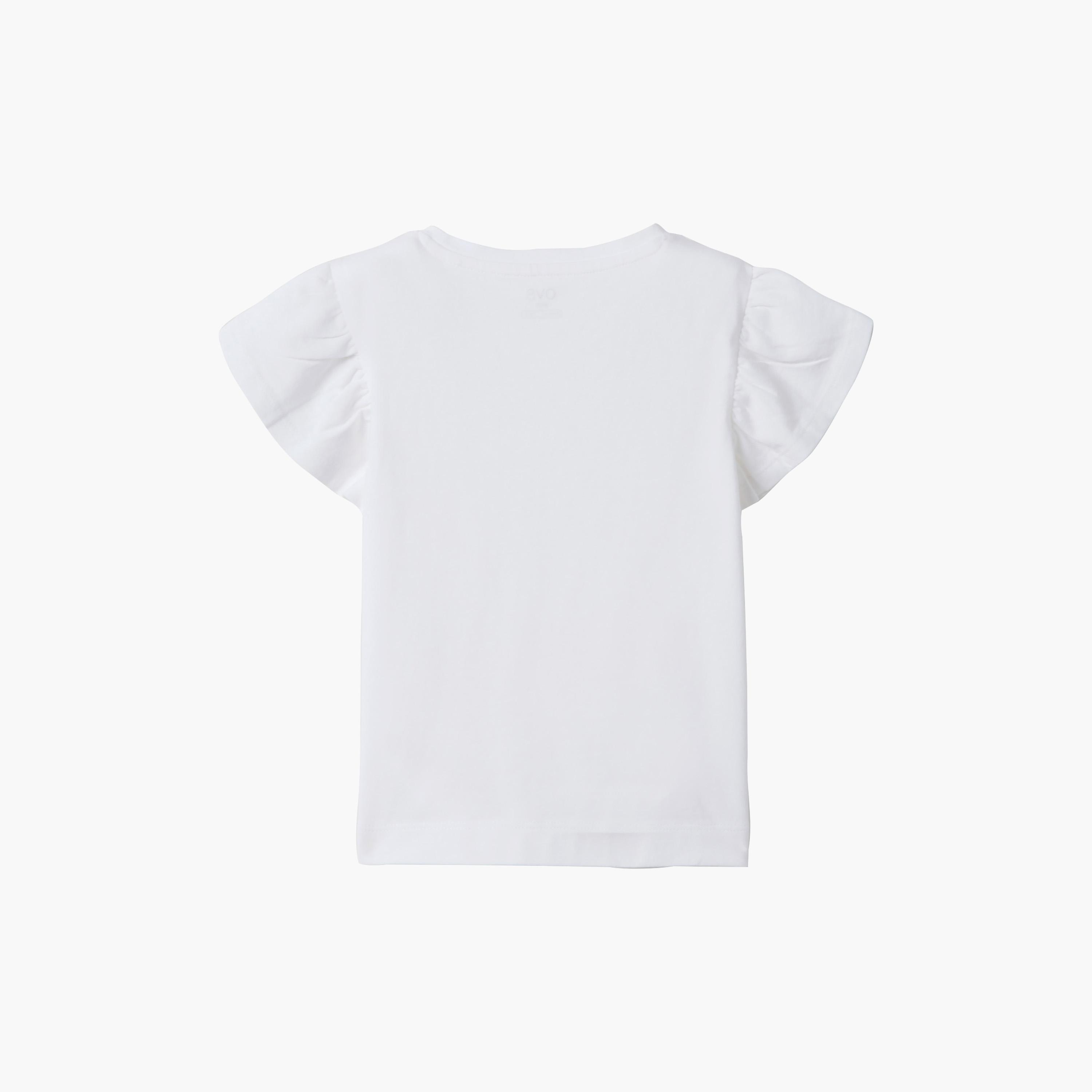 بلوزة بأكمام قصيرة وتطريز بارز من أوه في إس-girls-clothing-blousesandshirts-image-2