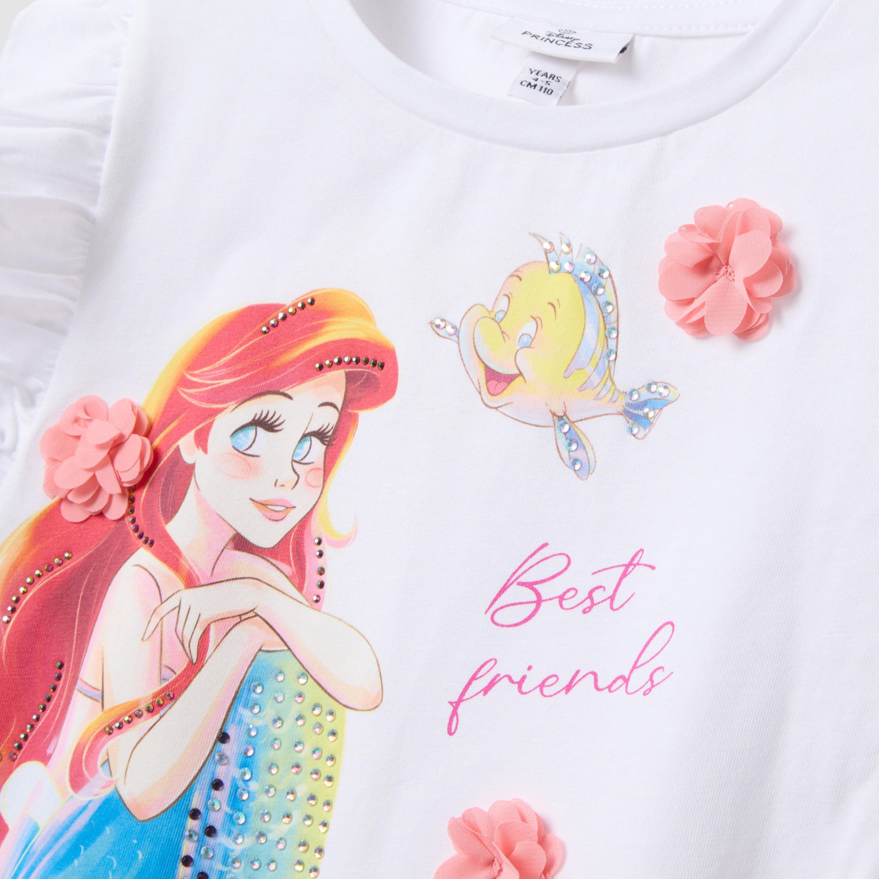 طقم قطن بلوزة بأكمام كشكشة وطبعة جرافيك وشورت من أوه في إس-girls-clothing-setsandcoords-image-5
