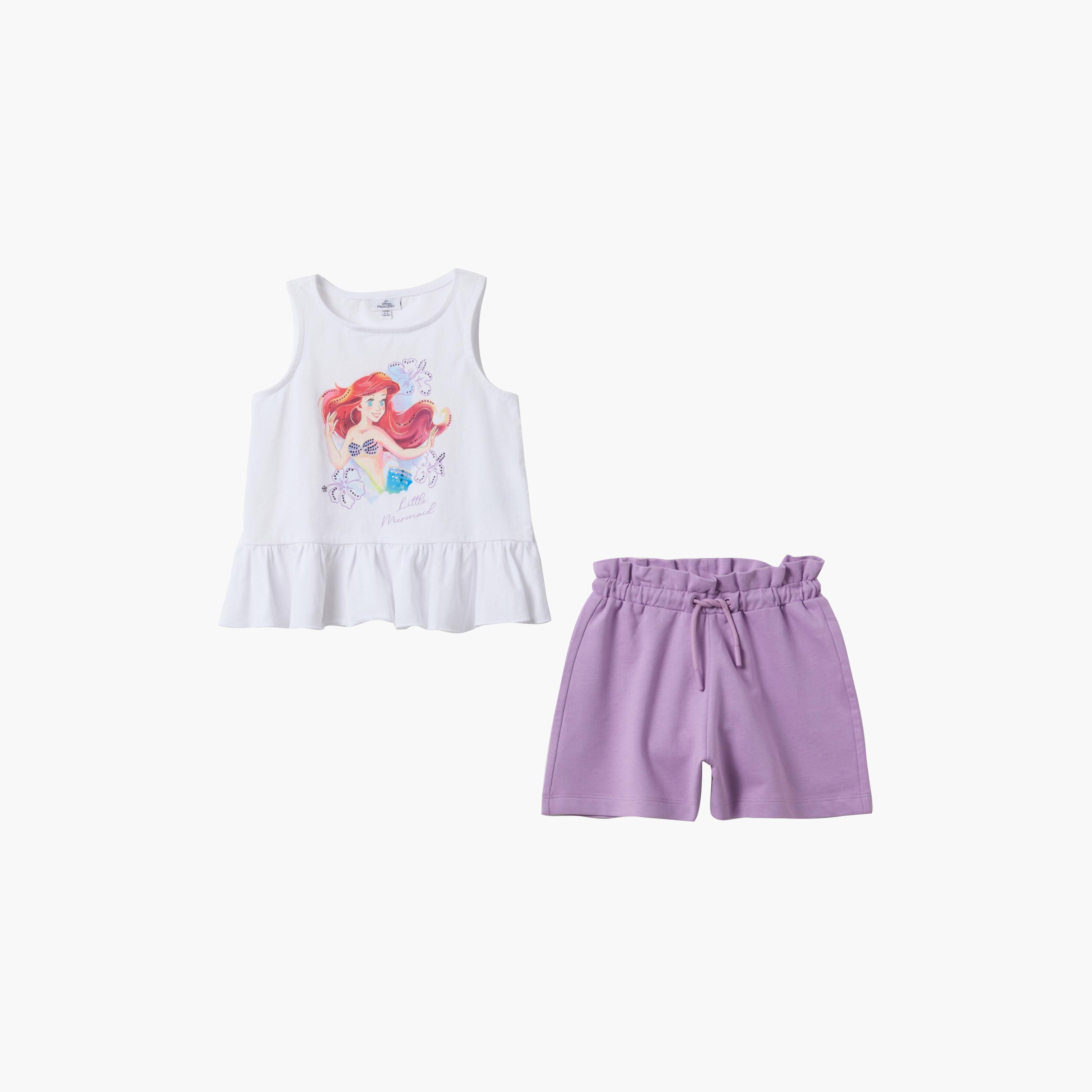 OVS Graphic Sleeveless Cotton Top & Shorts Set-girls-clothing-setsandcoords-image-1