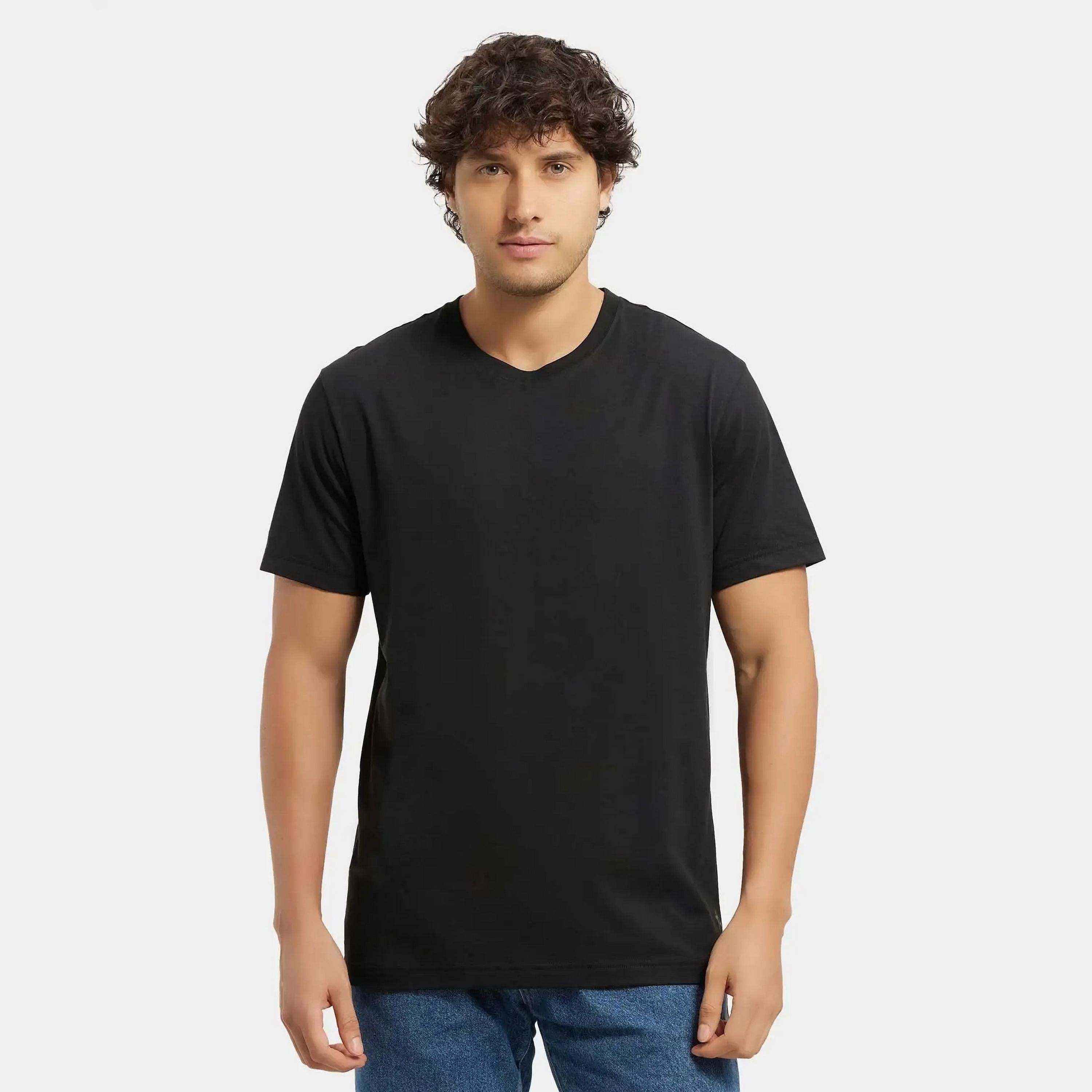 تي شيرت رجالي سادة برقبة دائرية وأكمام قصيرة من جوكي-men-clothing-tshirtsandpolos-tshirts-image-1