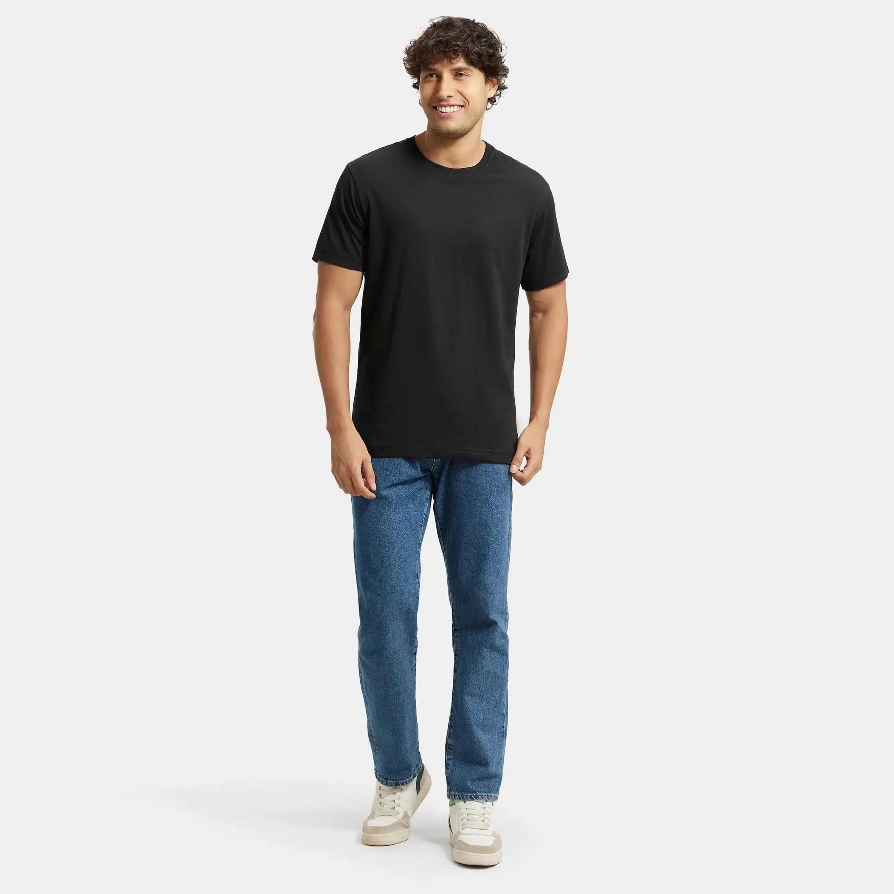 تي شيرت رجالي سادة برقبة دائرية وأكمام قصيرة من جوكي-men-clothing-tshirtsandpolos-tshirts-image-2