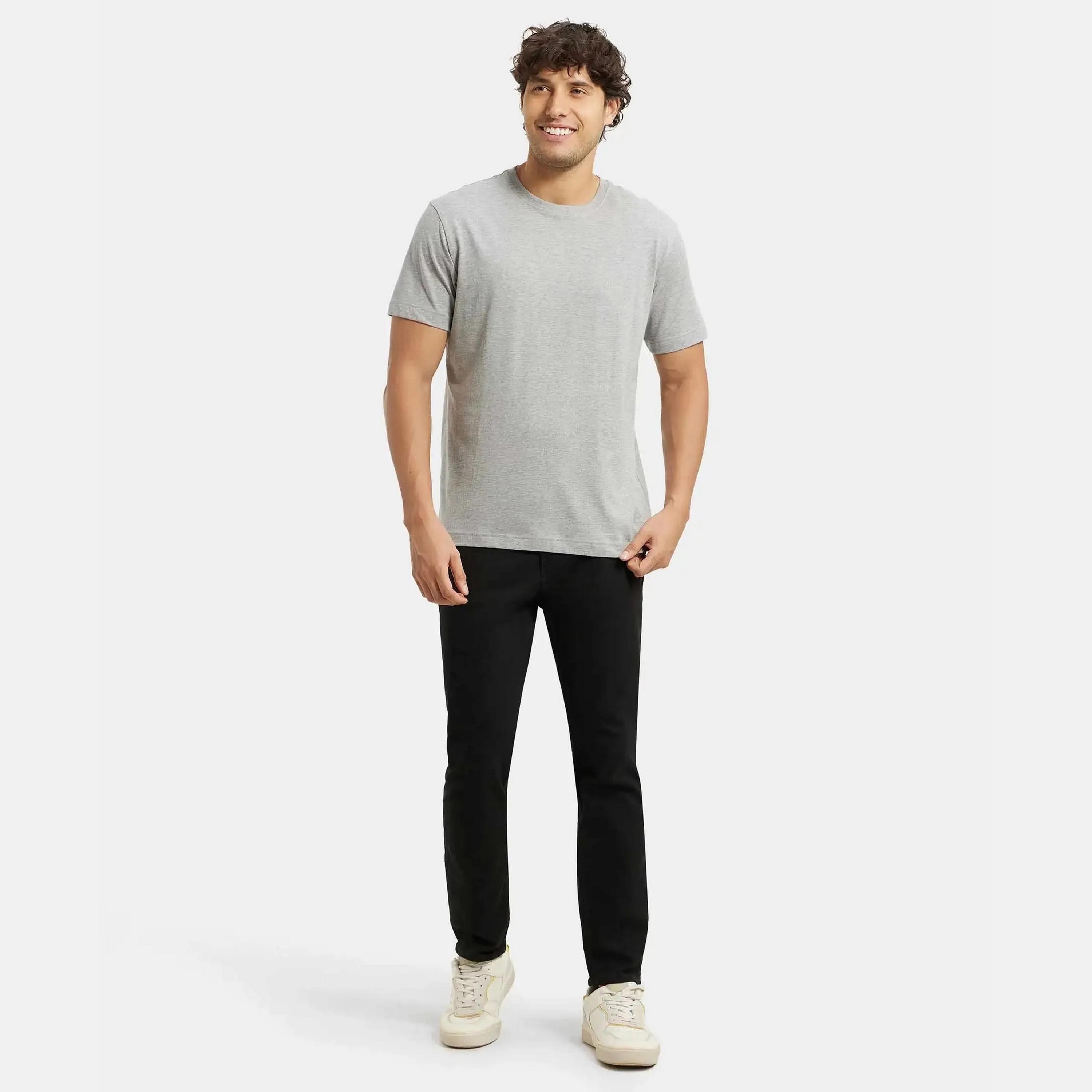 تي شيرت رجالي سادة برقبة دائرية وأكمام قصيرة من جوكي-men-clothing-tshirtsandpolos-tshirts-image-11