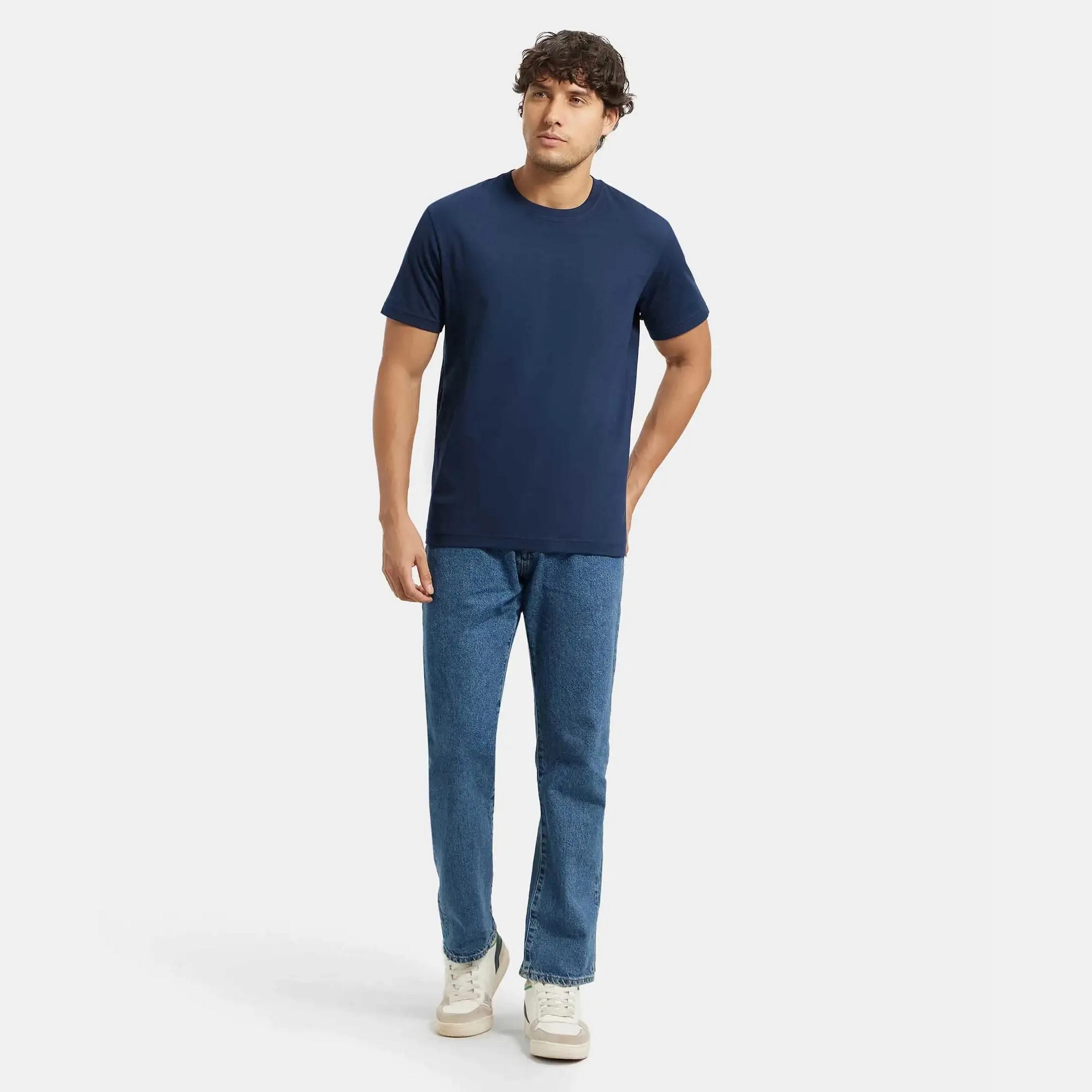 تي شيرت رجالي سادة برقبة دائرية وأكمام قصيرة من جوكي-men-clothing-tshirtsandpolos-tshirts-image-15