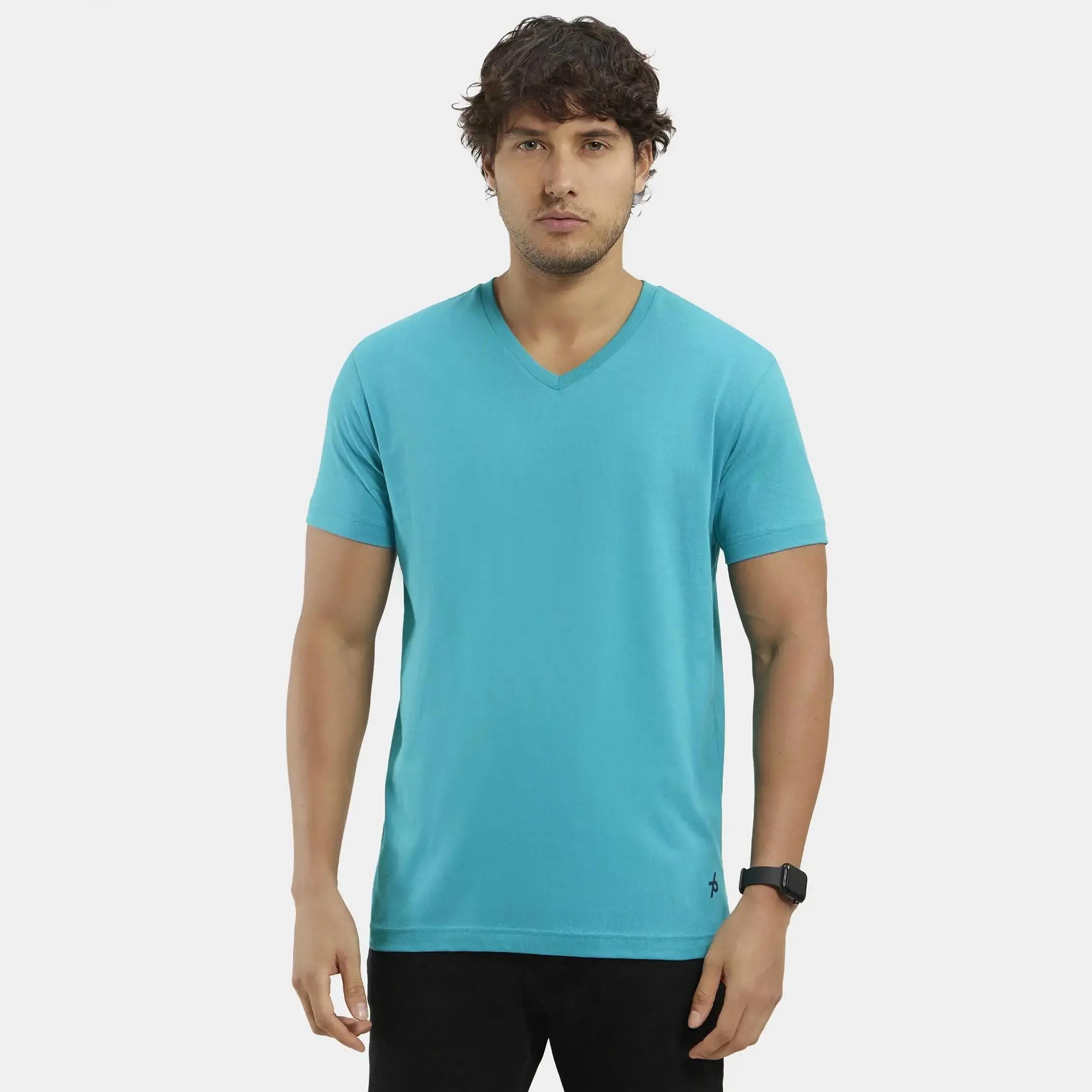 Jockey Plain V-Neck Short Sleeves Men's T-Shirt-men-clothing-tshirtsandpolos-tshirts-image-1