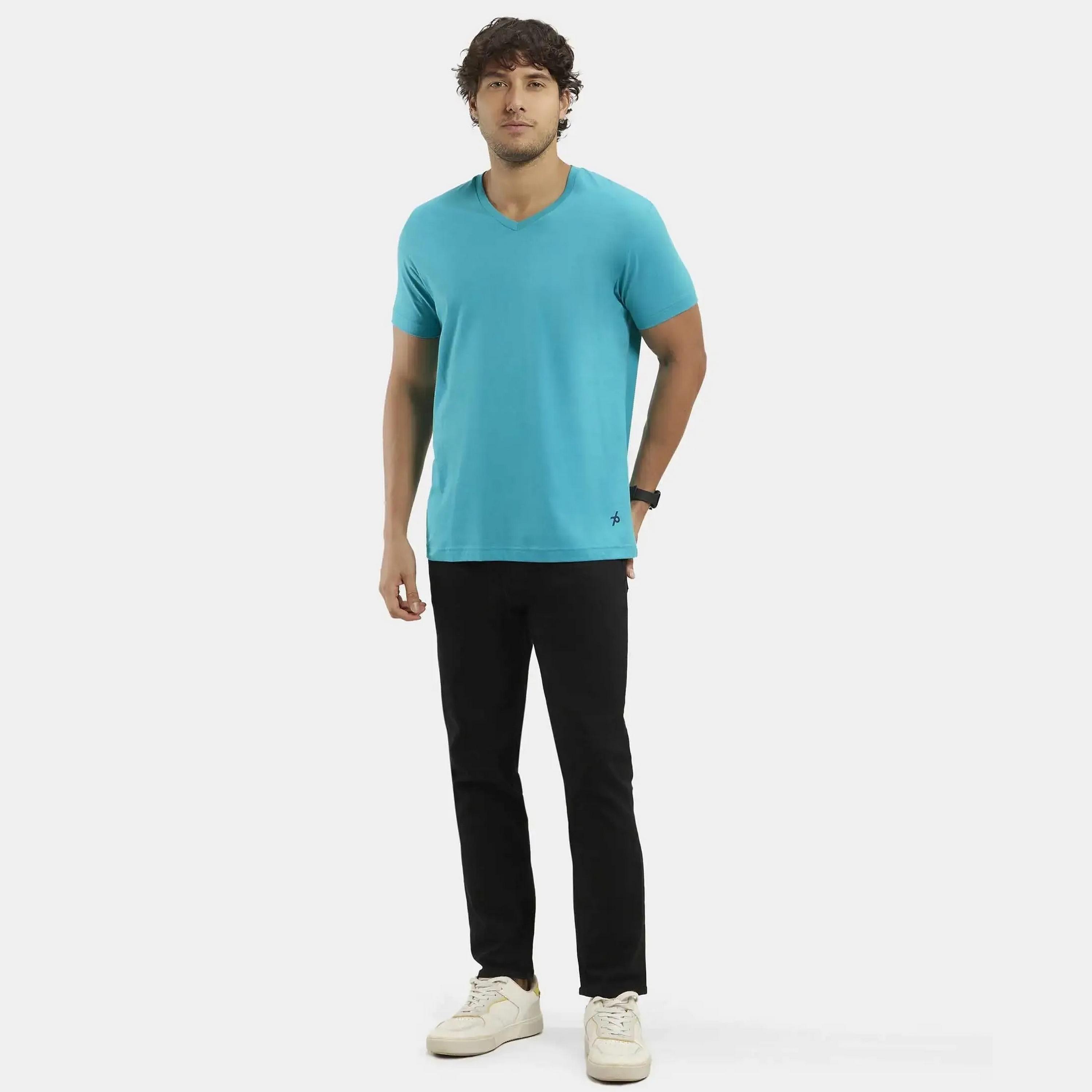 Jockey Plain V-Neck Short Sleeves Men's T-Shirt-men-clothing-tshirtsandpolos-tshirts-image-2