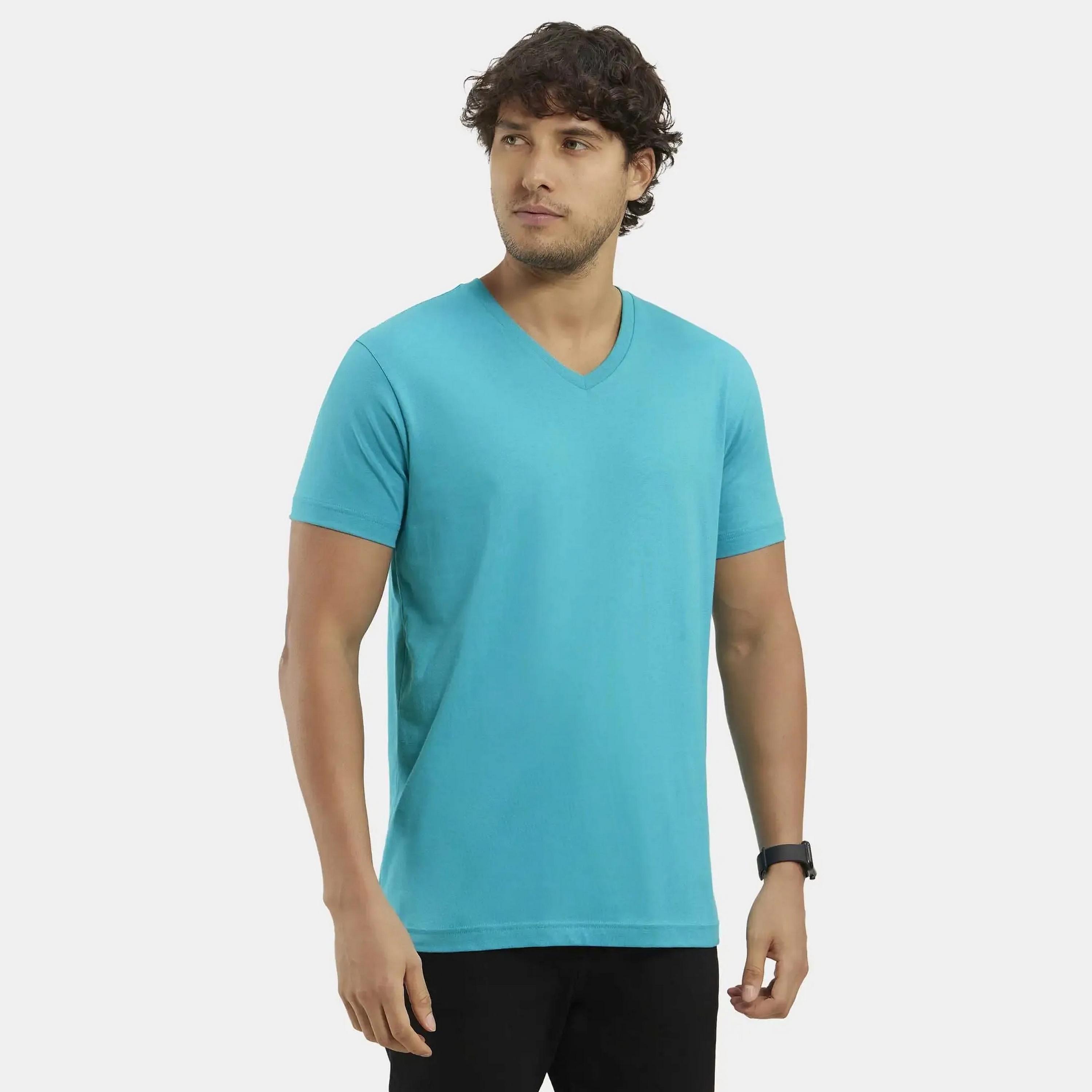 Jockey Plain V-Neck Short Sleeves Men's T-Shirt-men-clothing-tshirtsandpolos-tshirts-image-3